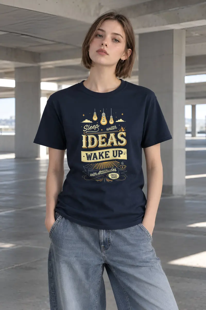 "Sleep With Ideas" Heavyweight Unisex Crewneck T-shirt