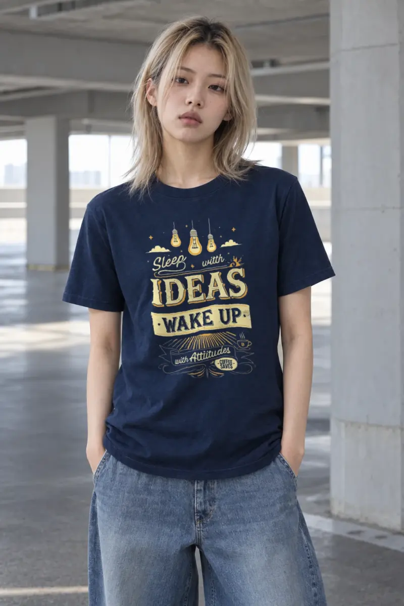 "Sleep With Ideas" Heavyweight Unisex Crewneck T-shirt