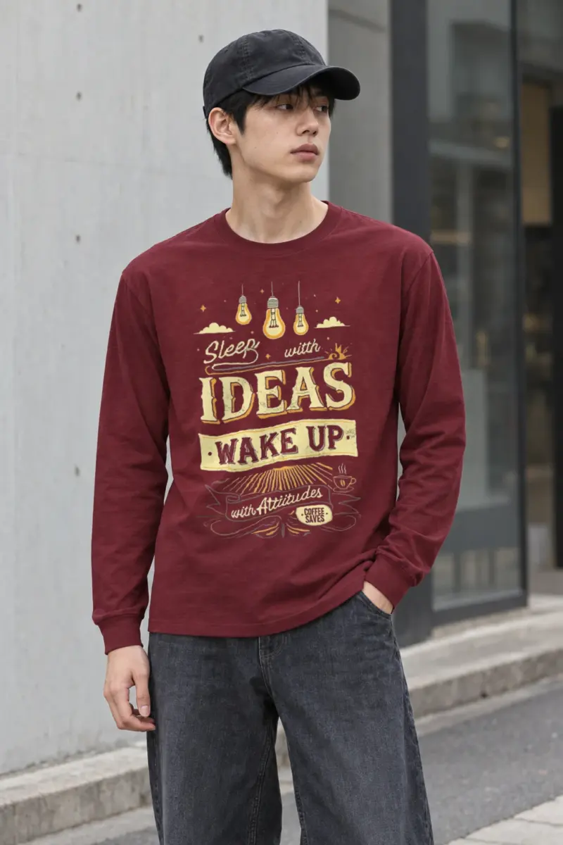 "Sleep With Ideas" Unisex Longsleeve T-shirt | Gildan 2400