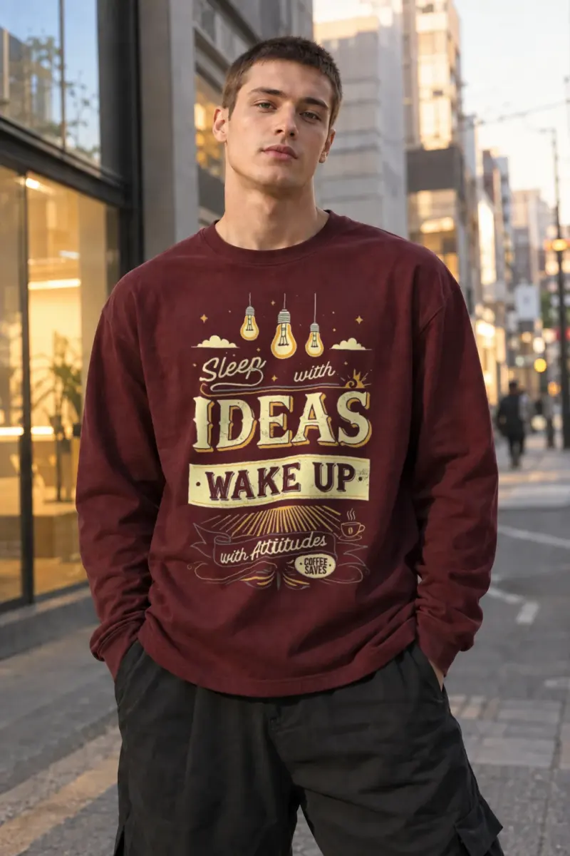 "Sleep With Ideas" Unisex Longsleeve T-shirt | Gildan 2400