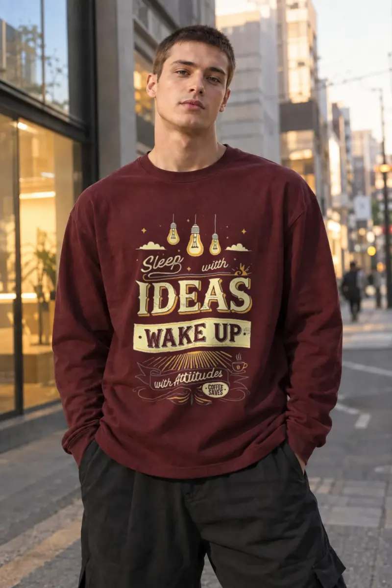 "Sleep With Ideas" Unisex Longsleeve T-shirt | Gildan 2400