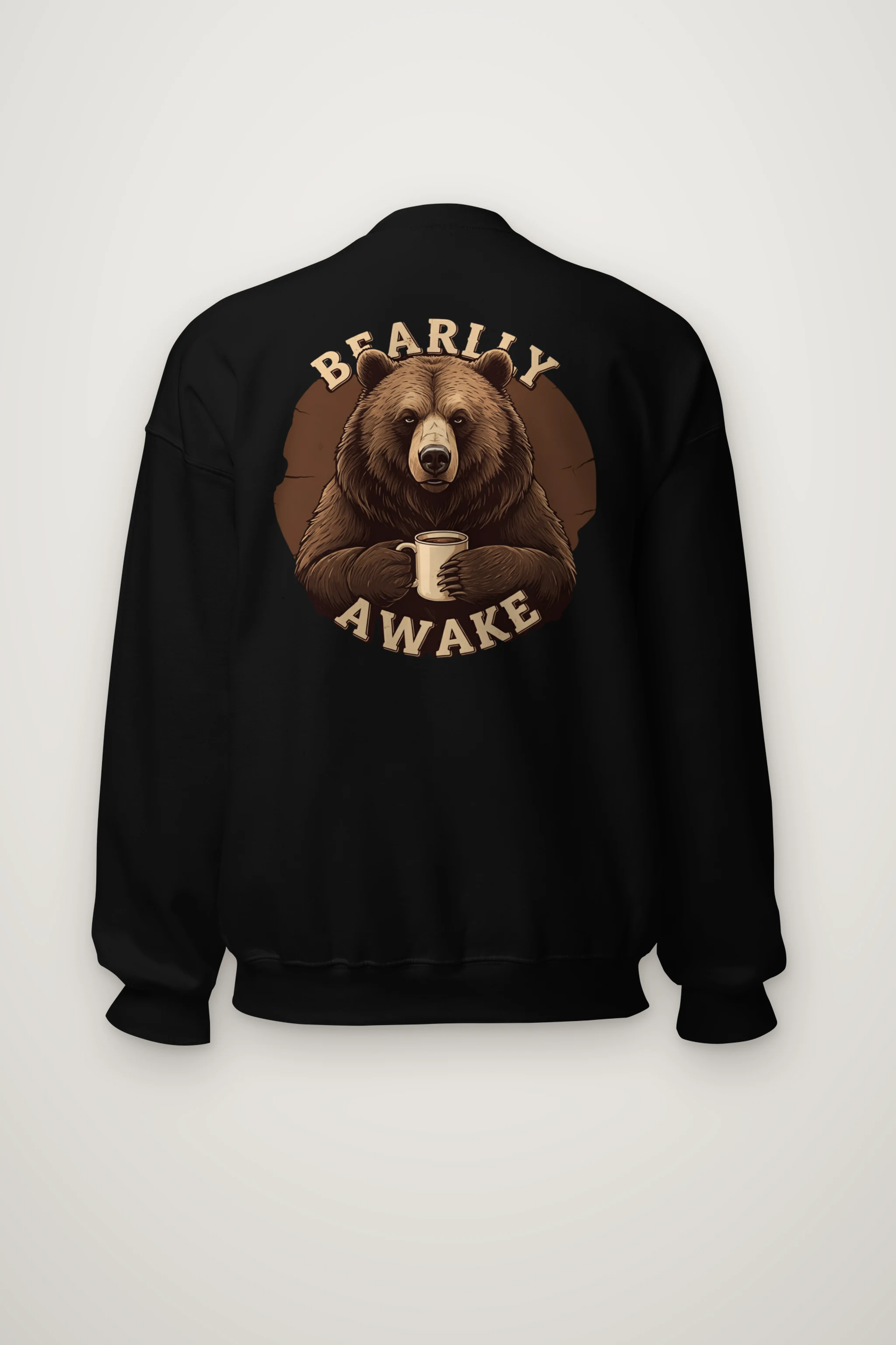 "Sleepy Coffee Bear" Heavy Blend Unisex Crewneck Sweatshirt