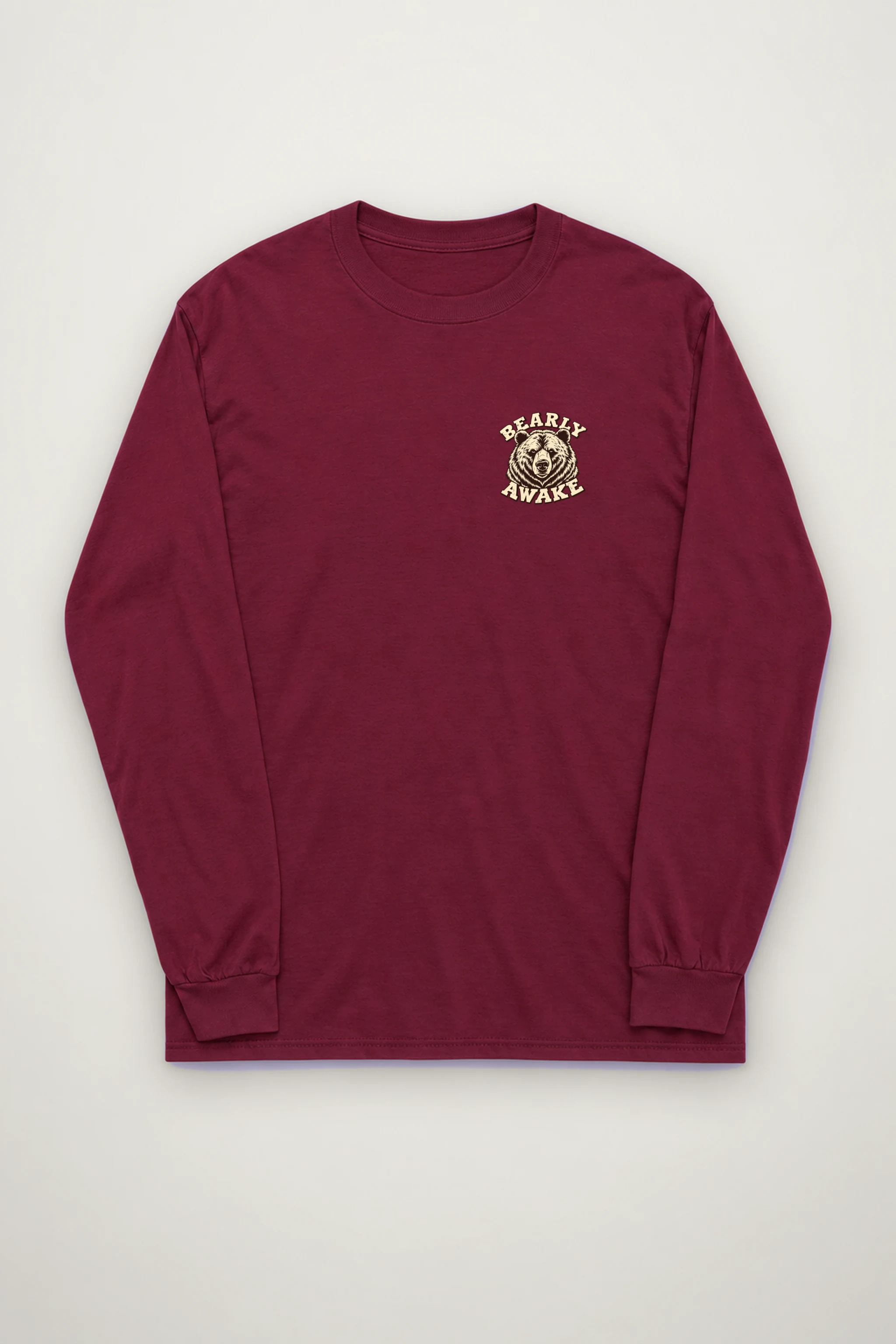 "Sleepy Coffee Bear" Unisex Longsleeve T-shirt