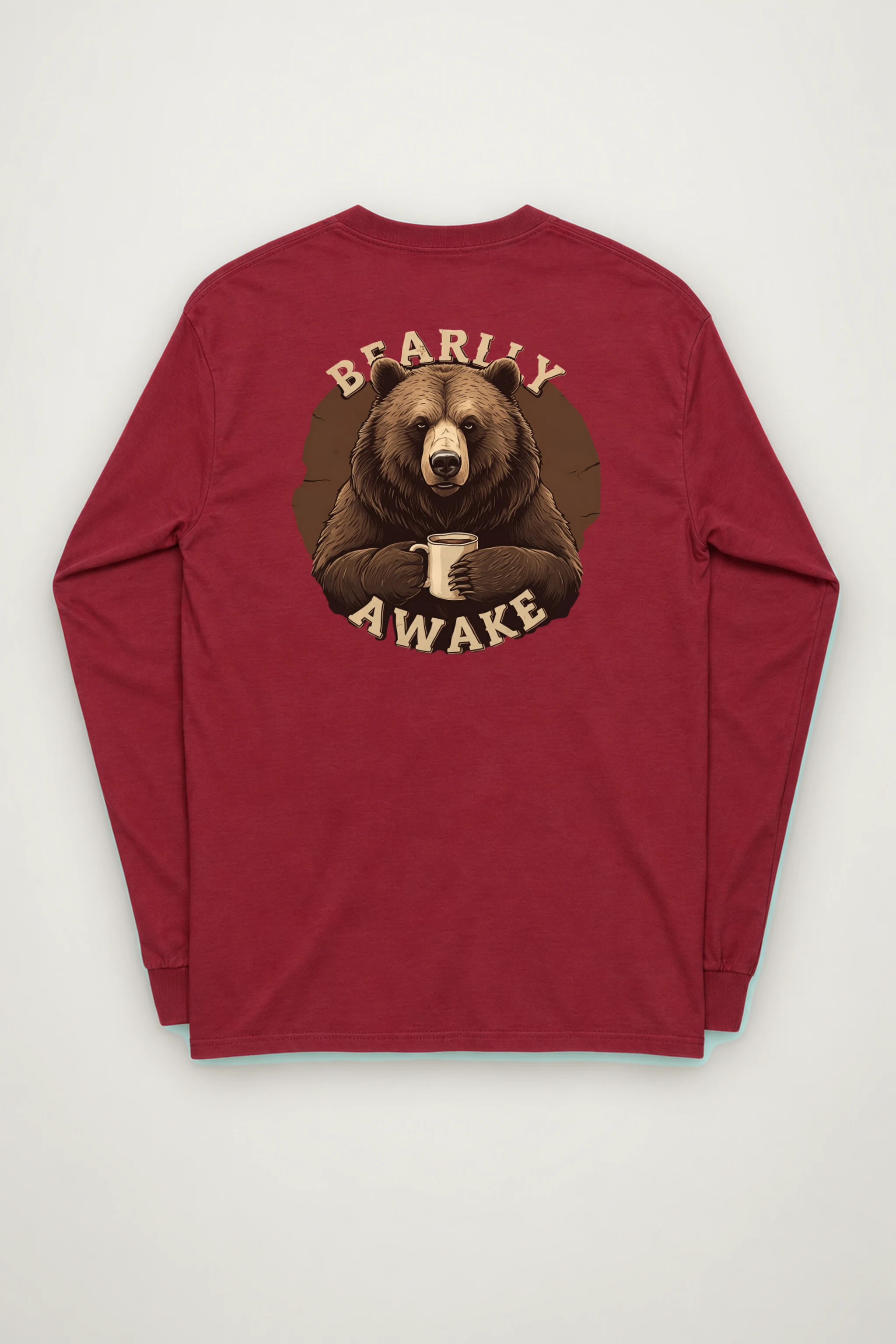 "Sleepy Coffee Bear" Unisex Longsleeve T-shirt