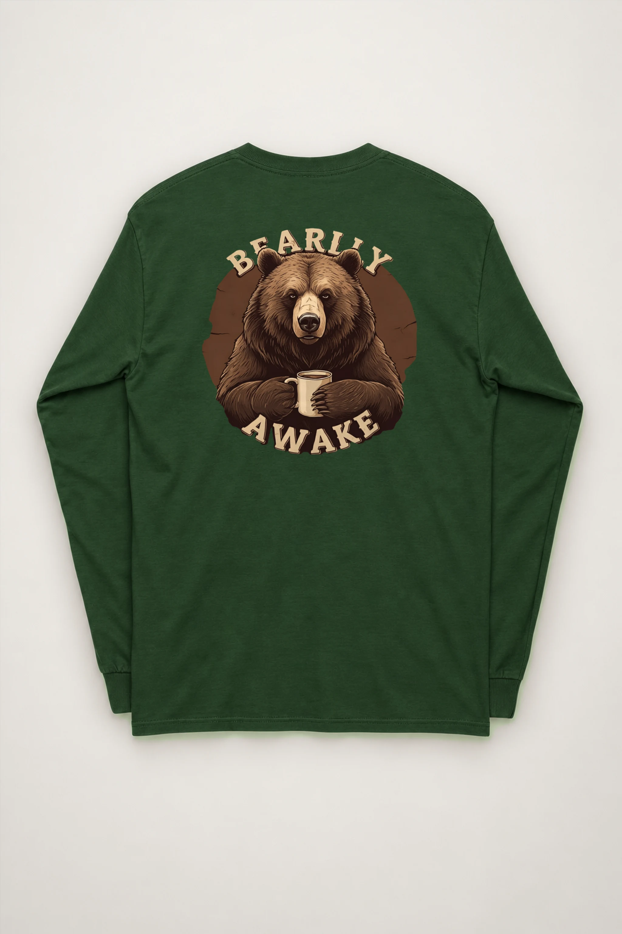 "Sleepy Coffee Bear" Unisex Longsleeve T-shirt