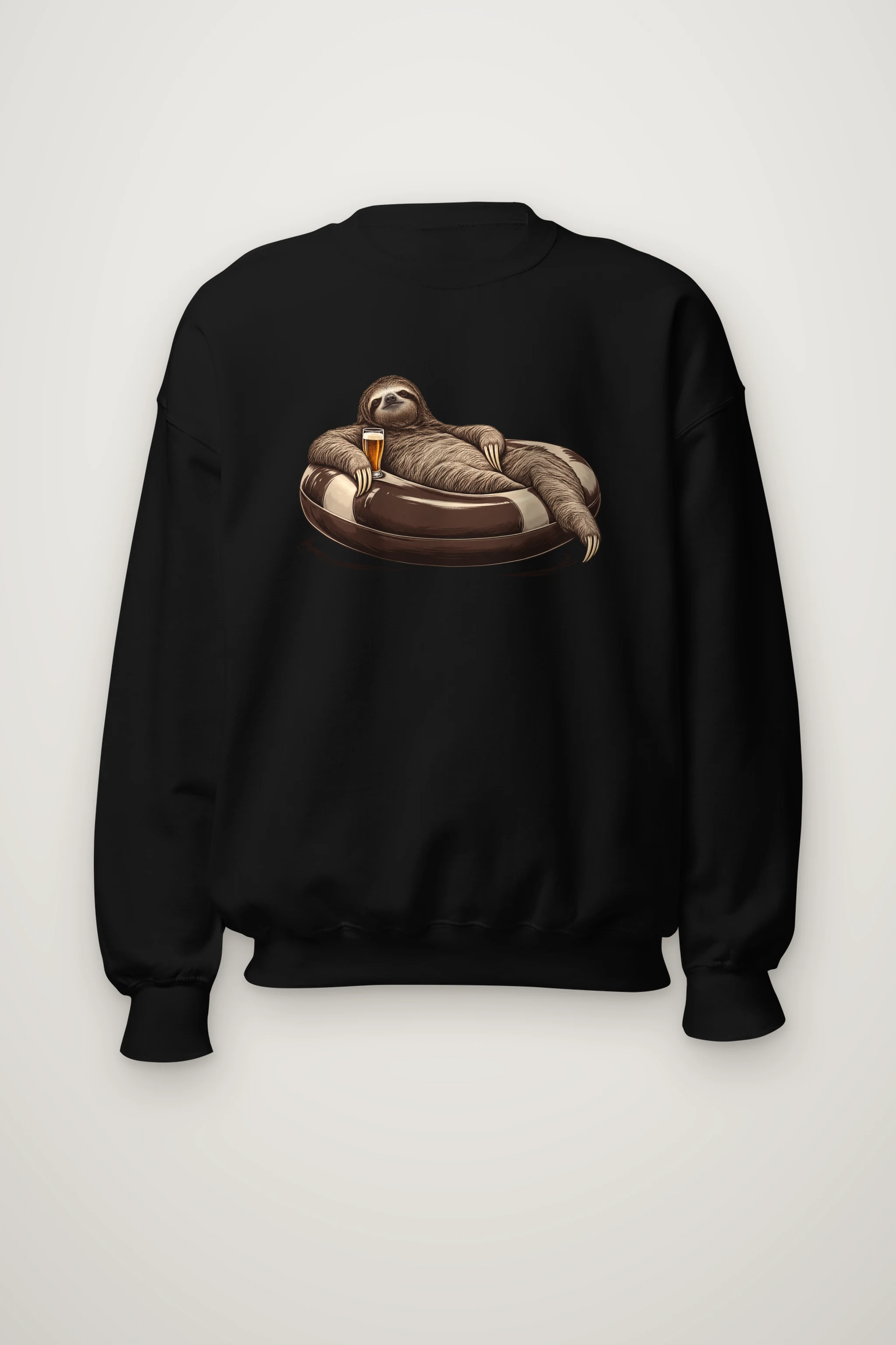 "Sloth Leisure Study" Heavy Blend Unisex Crewneck Sweatshirt
