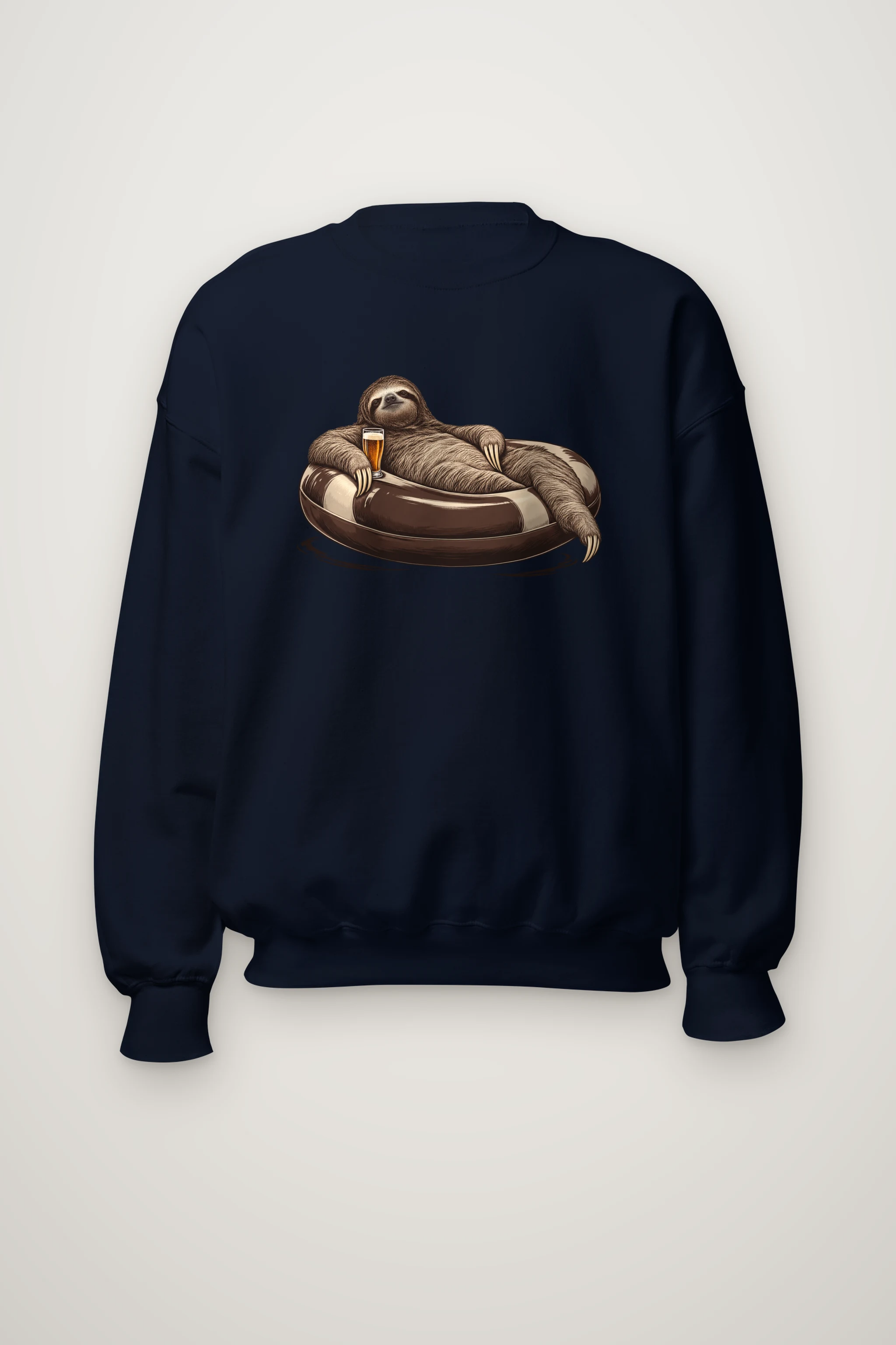 "Sloth Leisure Study" Heavy Blend Unisex Crewneck Sweatshirt
