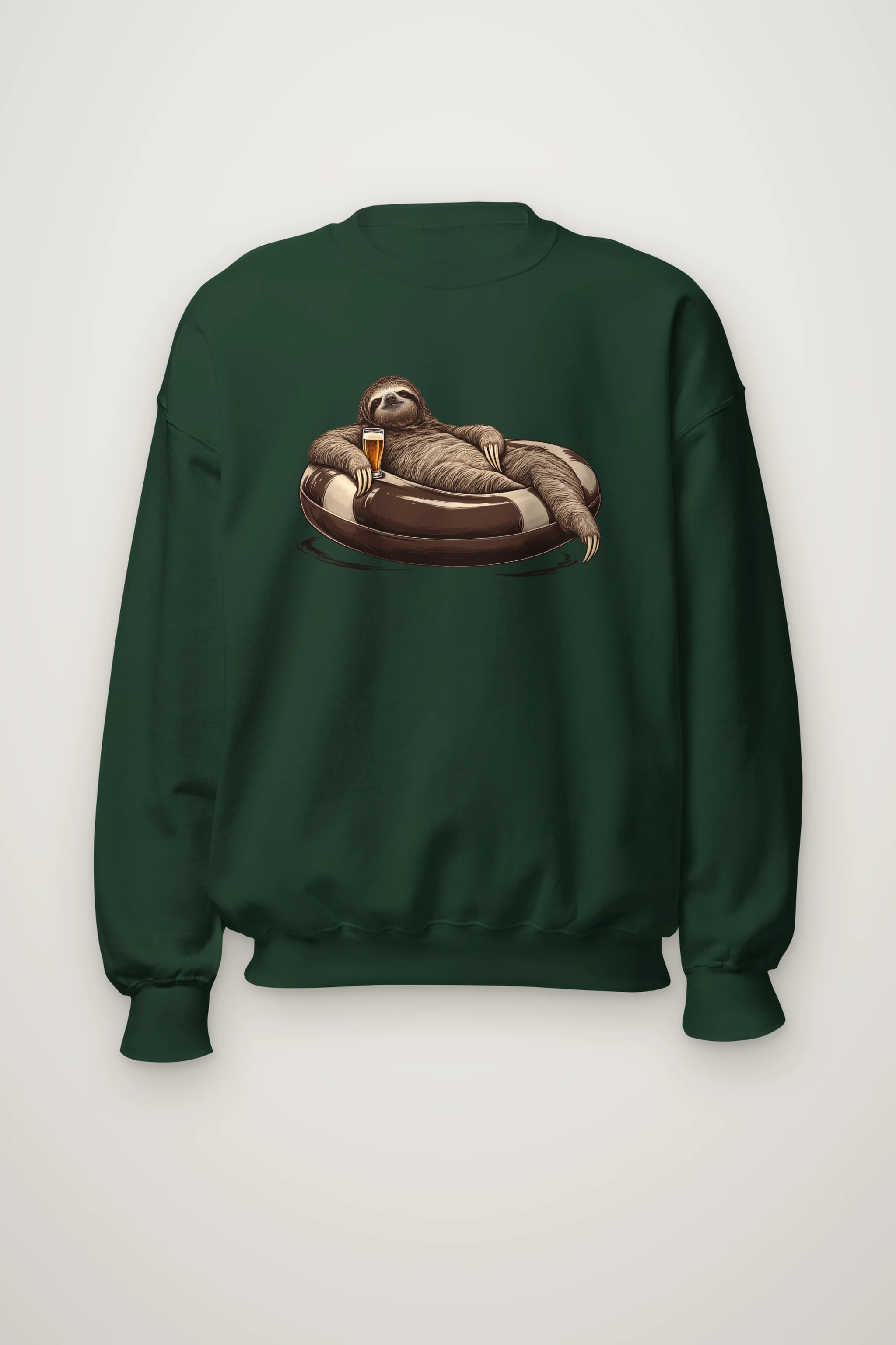 "Sloth Leisure Study" Heavy Blend Unisex Crewneck Sweatshirt
