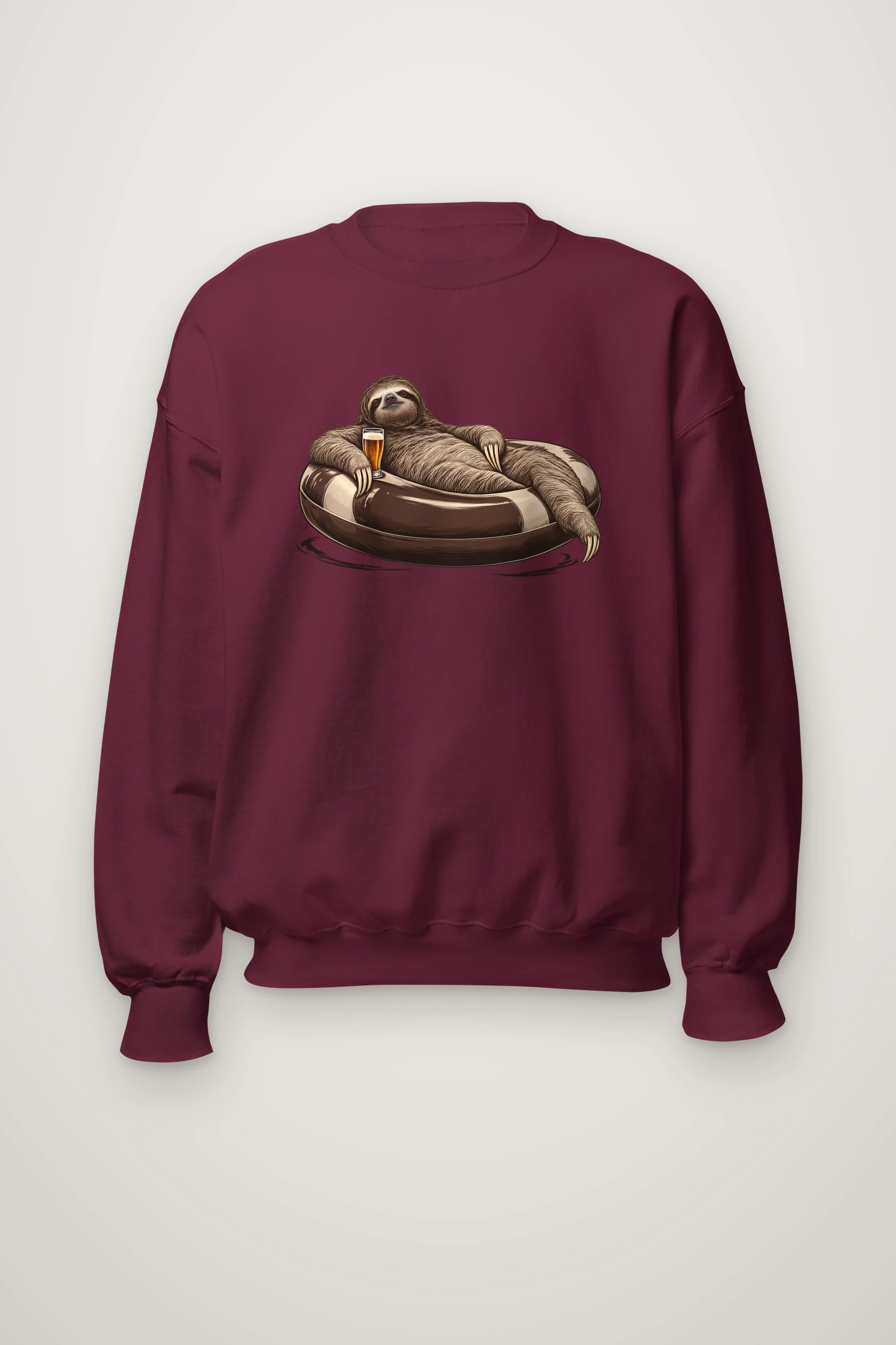 "Sloth Leisure Study" Heavy Blend Unisex Crewneck Sweatshirt