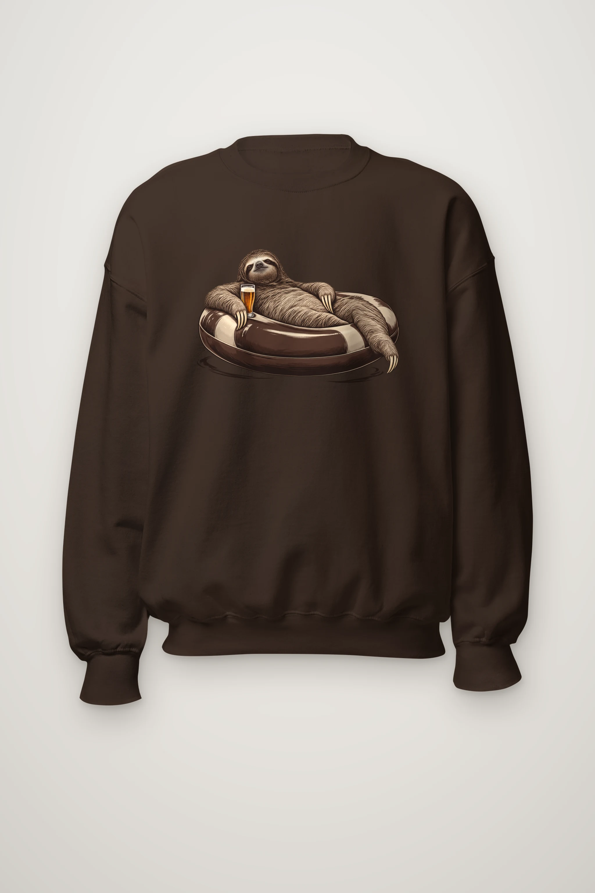 "Sloth Leisure Study" Heavy Blend Unisex Crewneck Sweatshirt
