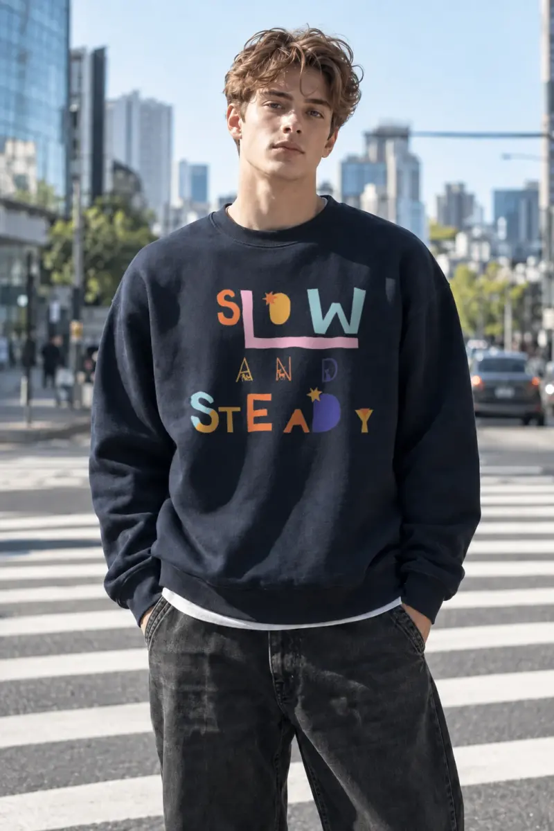 "Slow And Steady" Heavy Blend Unisex Crewneck Sweatshirt | Gildan 18000