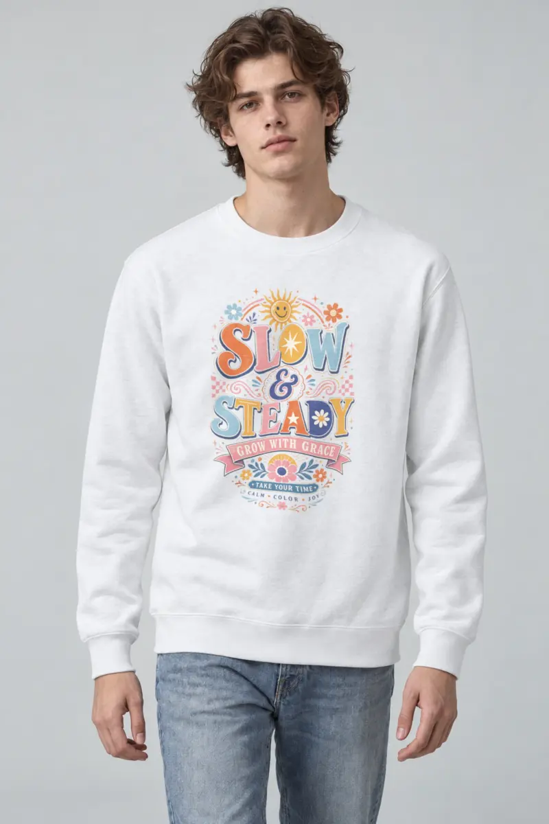 "Slow And Steady" Heavy Blend Unisex Crewneck Sweatshirt