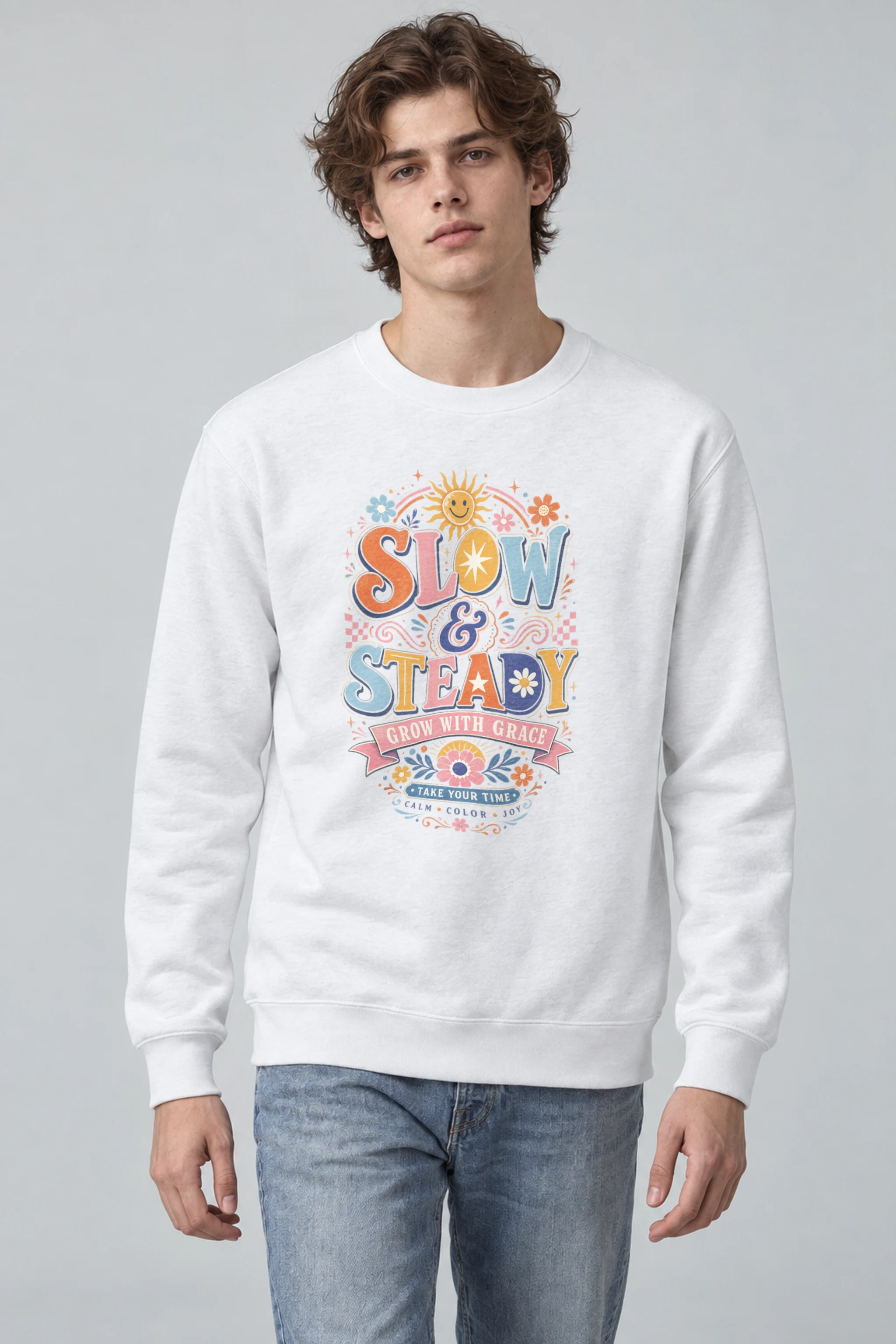 "Slow And Steady" Heavy Blend Unisex Crewneck Sweatshirt