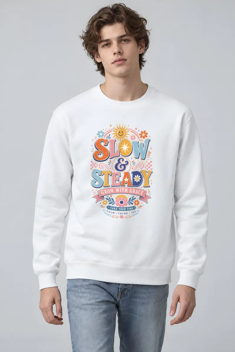 "Slow And Steady" Heavy Blend Unisex Crewneck Sweatshirt