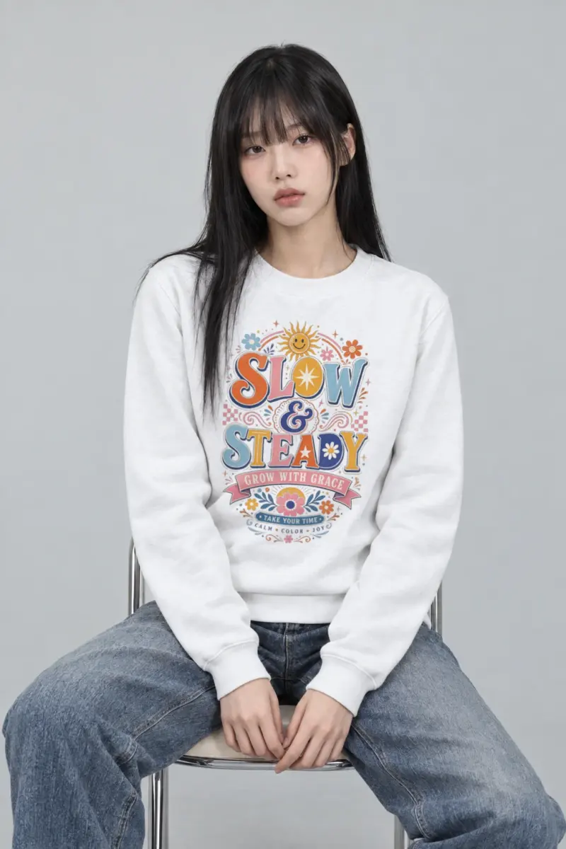"Slow And Steady" Heavy Blend Unisex Crewneck Sweatshirt