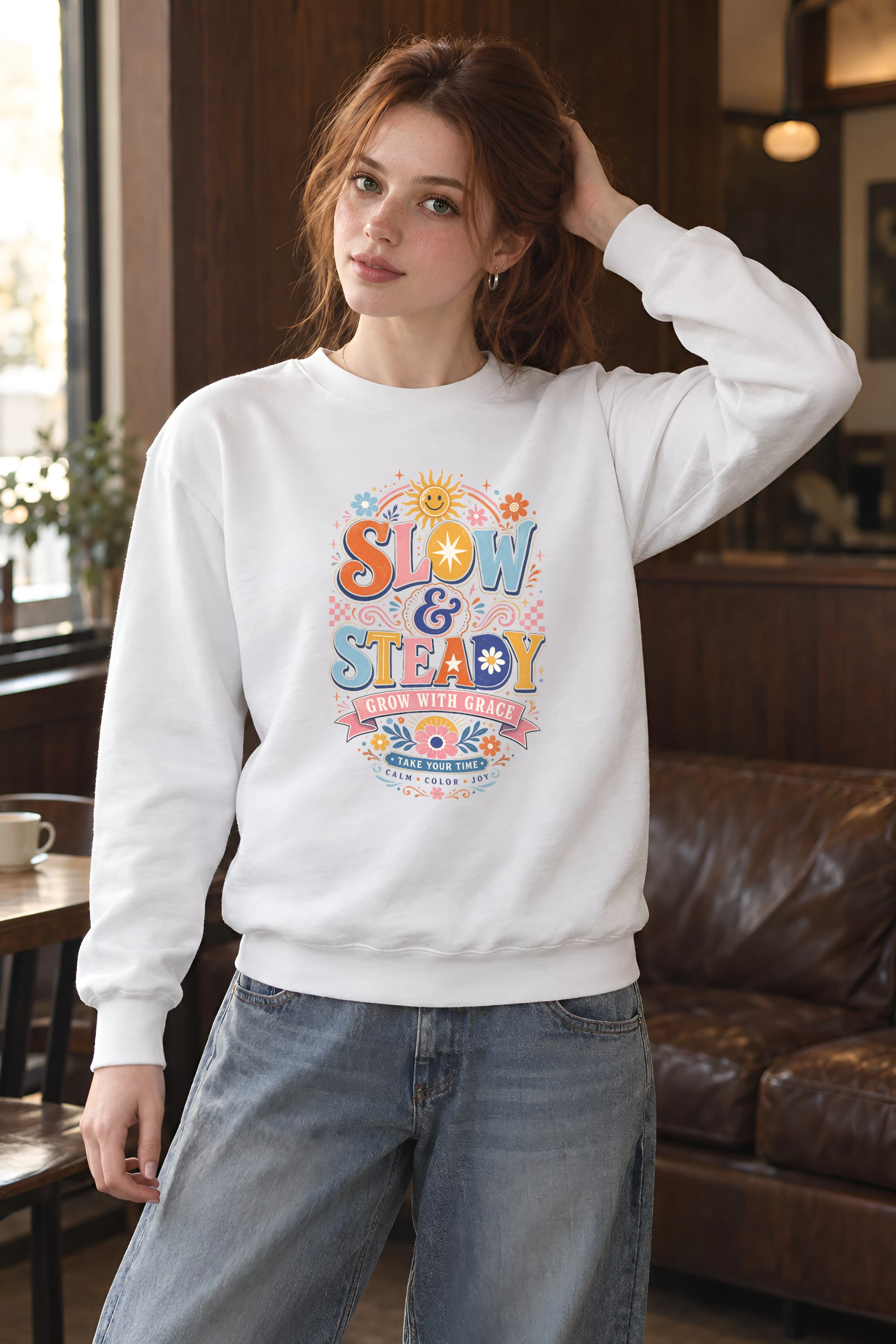 "Slow And Steady" Heavy Blend Unisex Crewneck Sweatshirt