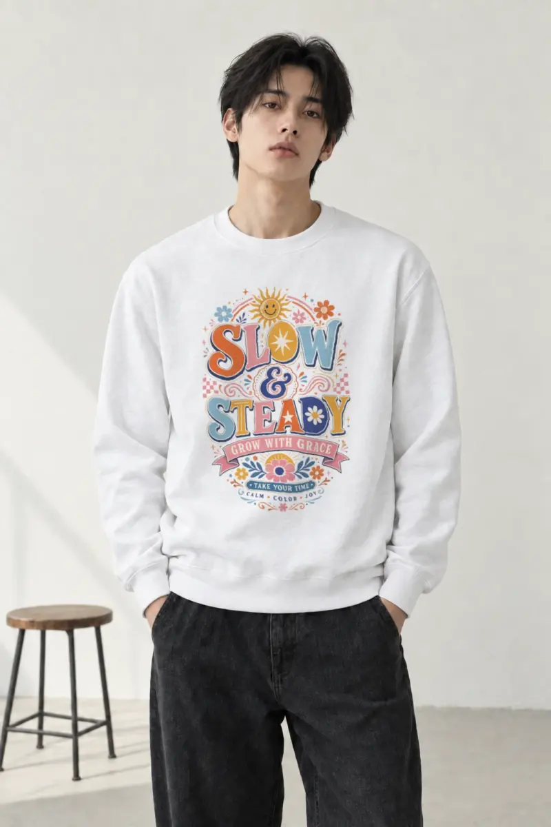 "Slow And Steady" Heavy Blend Unisex Crewneck Sweatshirt