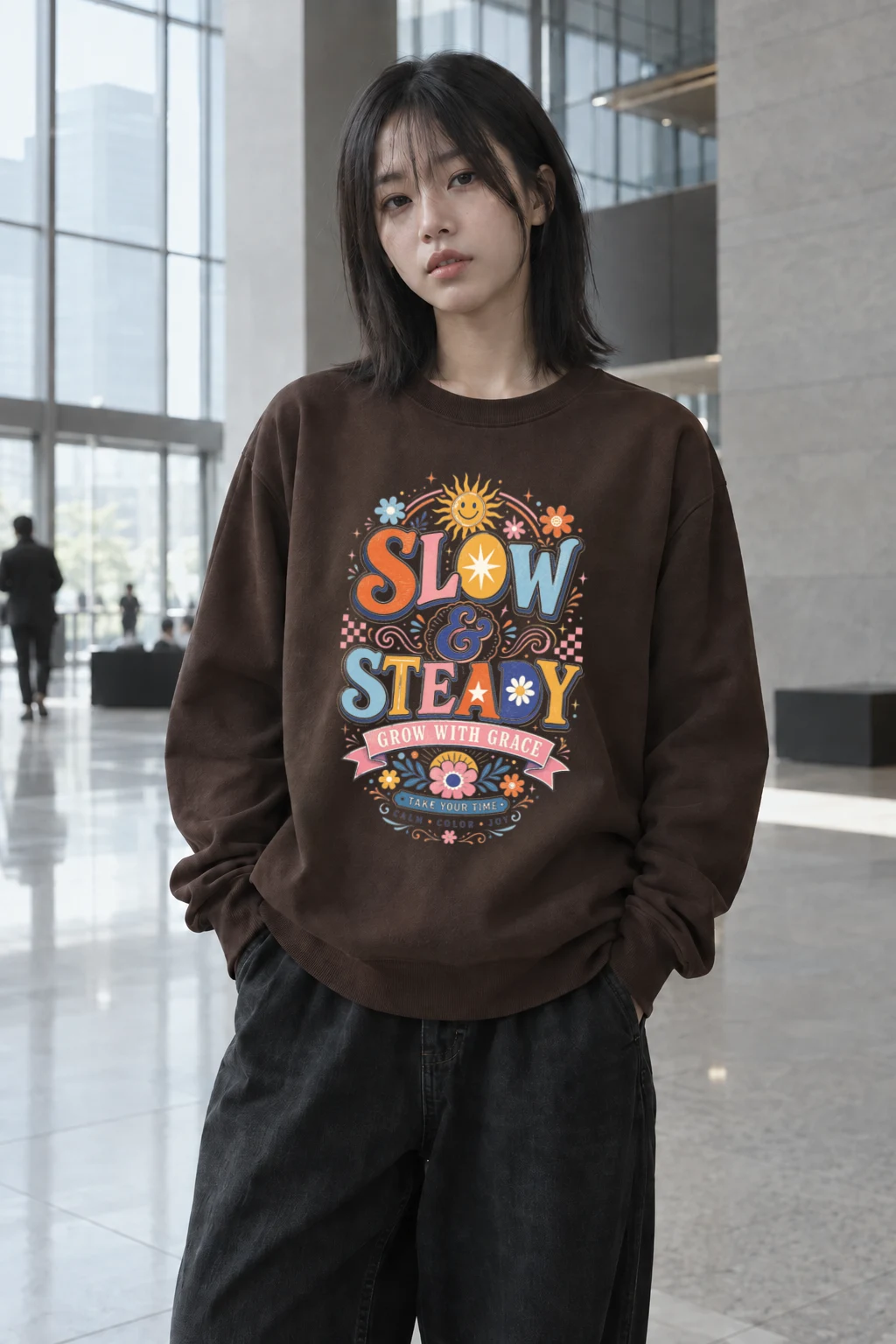 "Slow And Steady" Heavy Blend Unisex Crewneck Sweatshirt | Gildan 18000