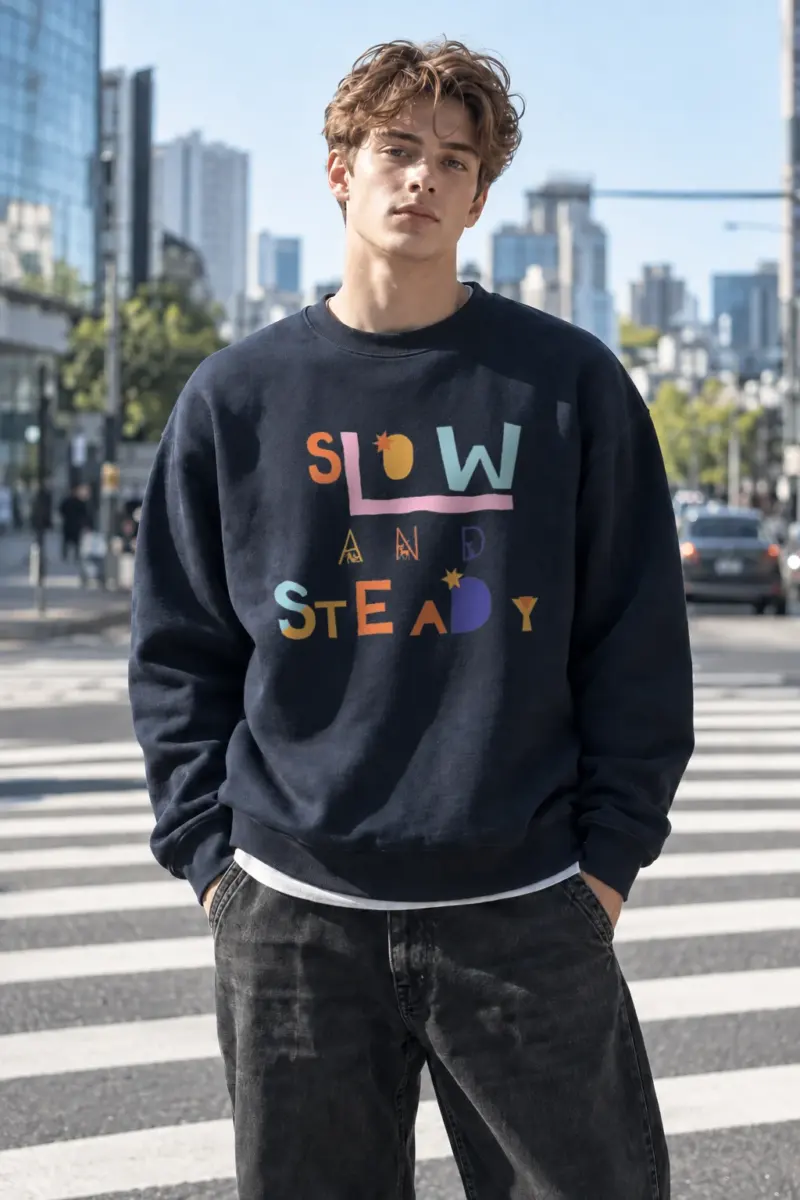 "Slow And Steady" Heavy Blend Unisex Crewneck Sweatshirt | Gildan 18000