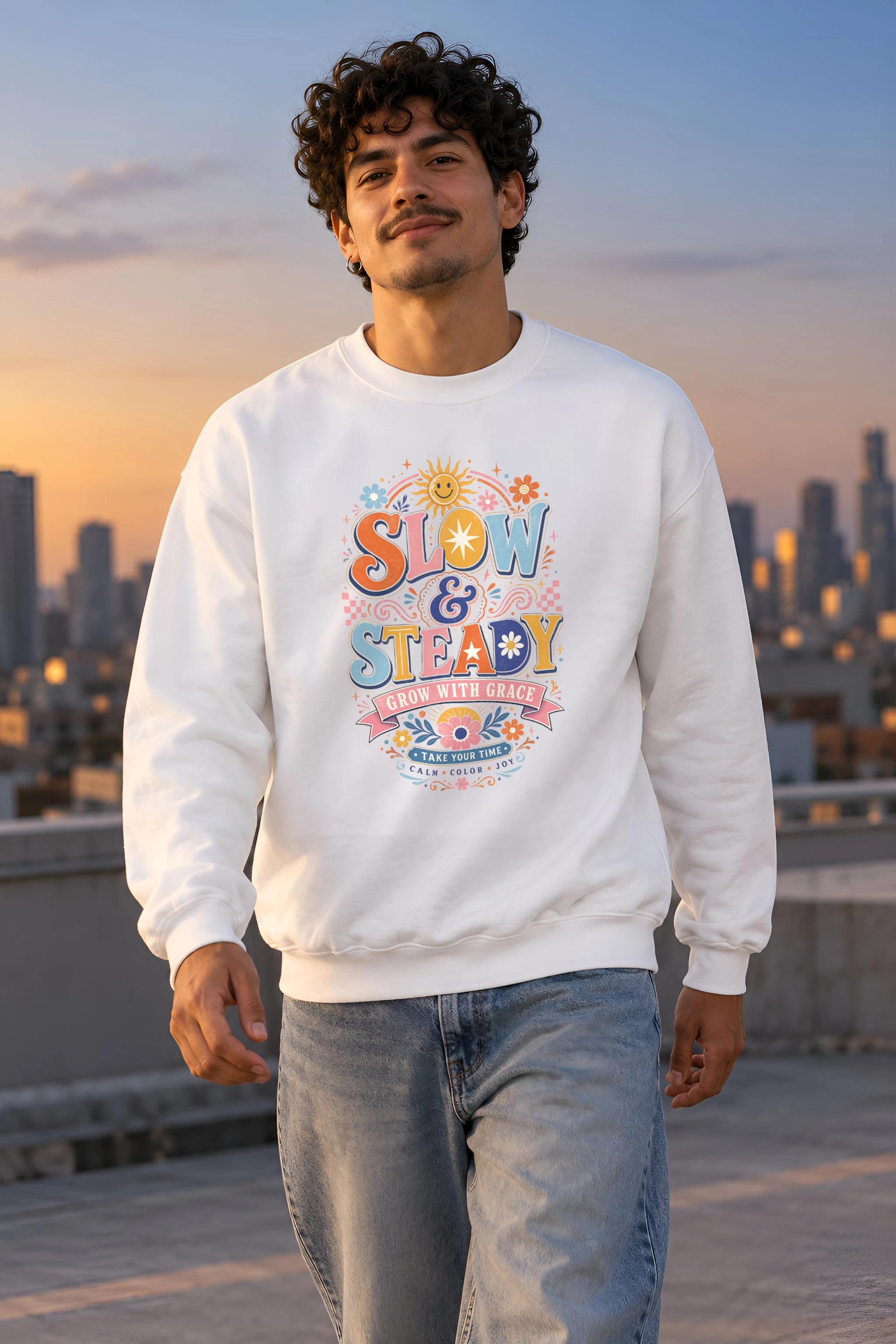 "Slow And Steady" Heavy Blend Unisex Crewneck Sweatshirt