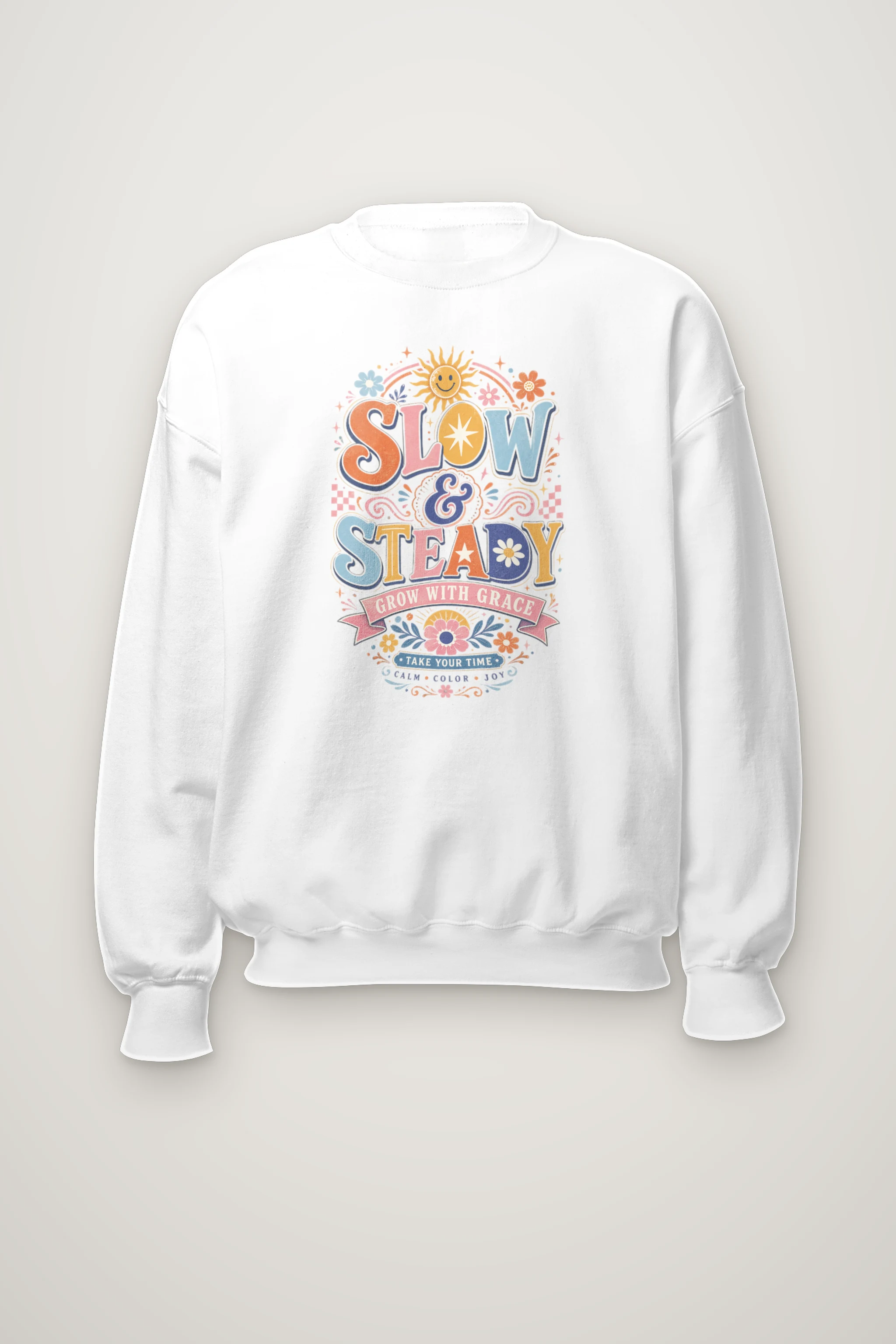 "Slow And Steady" Heavy Blend Unisex Crewneck Sweatshirt