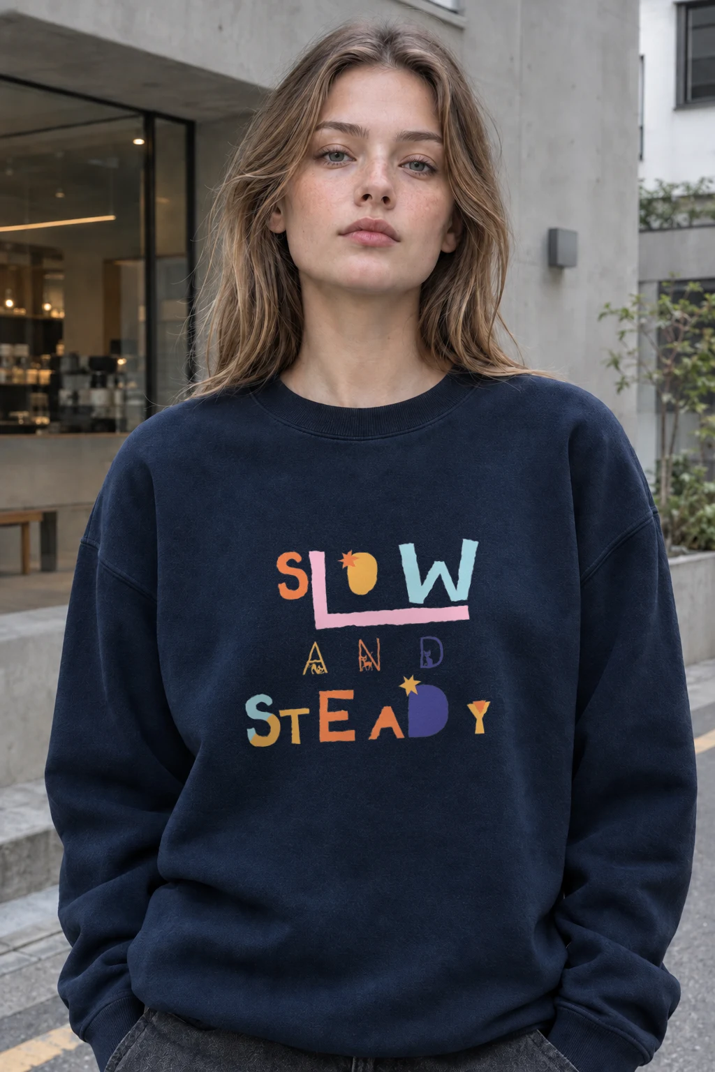 "Slow And Steady" Heavy Blend Unisex Crewneck Sweatshirt | Gildan 18000