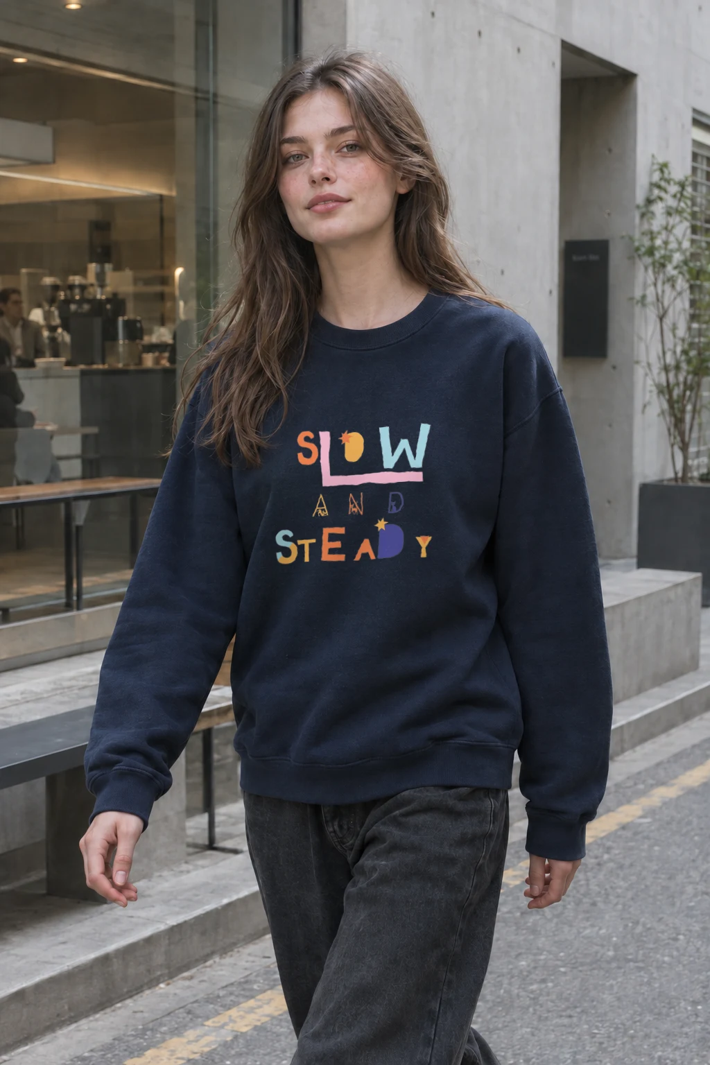 "Slow And Steady" Heavy Blend Unisex Crewneck Sweatshirt | Gildan 18000