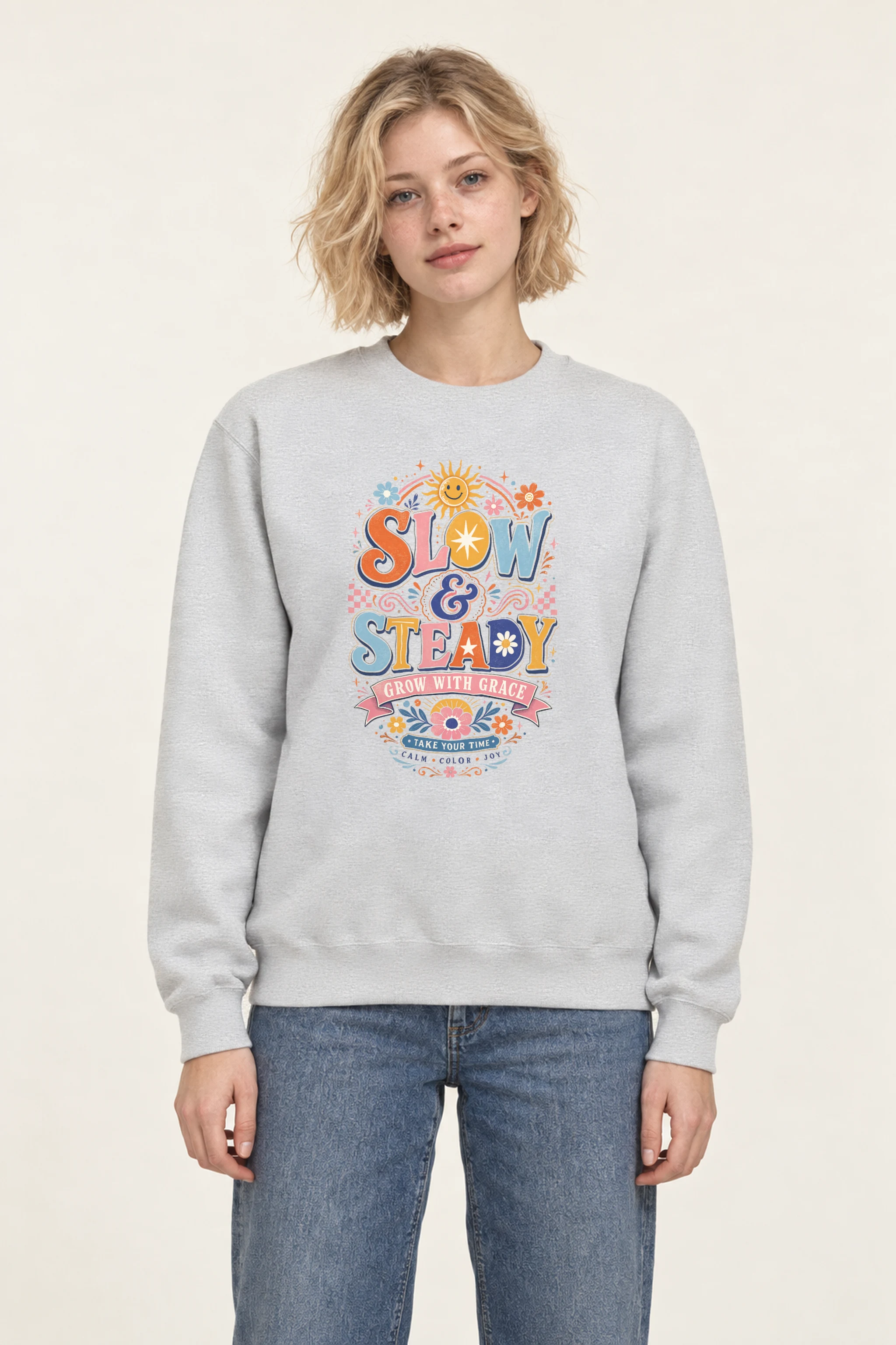 "Slow And Steady" Heavy Blend Unisex Crewneck Sweatshirt