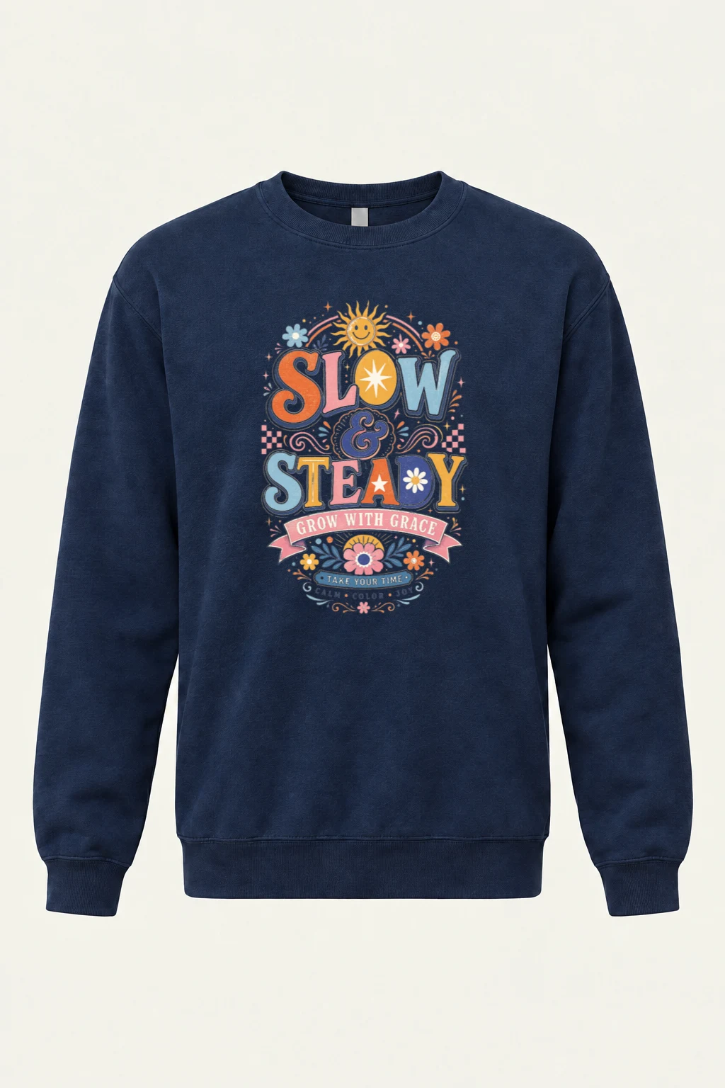 "Slow And Steady" Heavy Blend Unisex Crewneck Sweatshirt | Gildan 18000