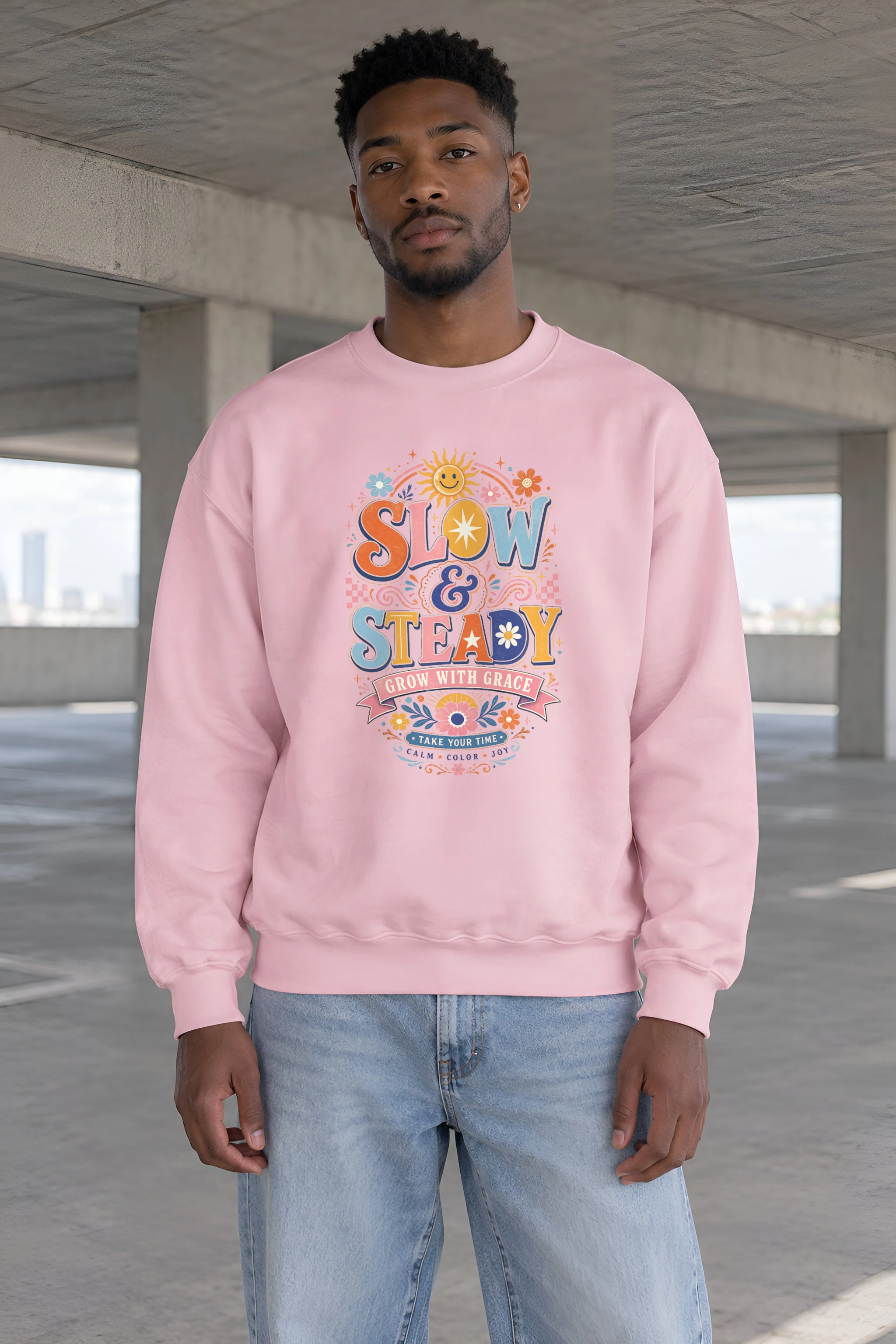"Slow And Steady" Heavy Blend Unisex Crewneck Sweatshirt
