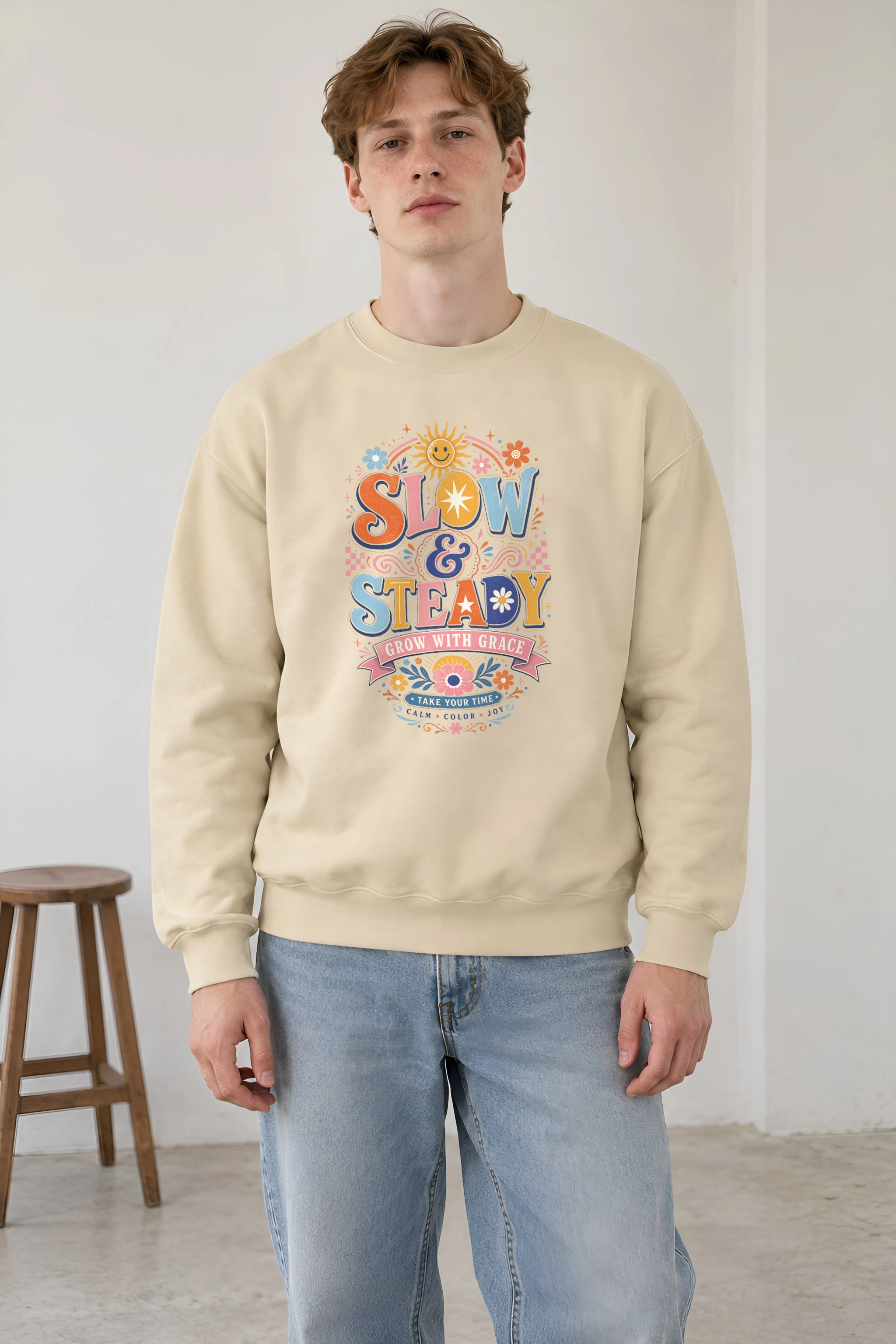 "Slow And Steady" Heavy Blend Unisex Crewneck Sweatshirt