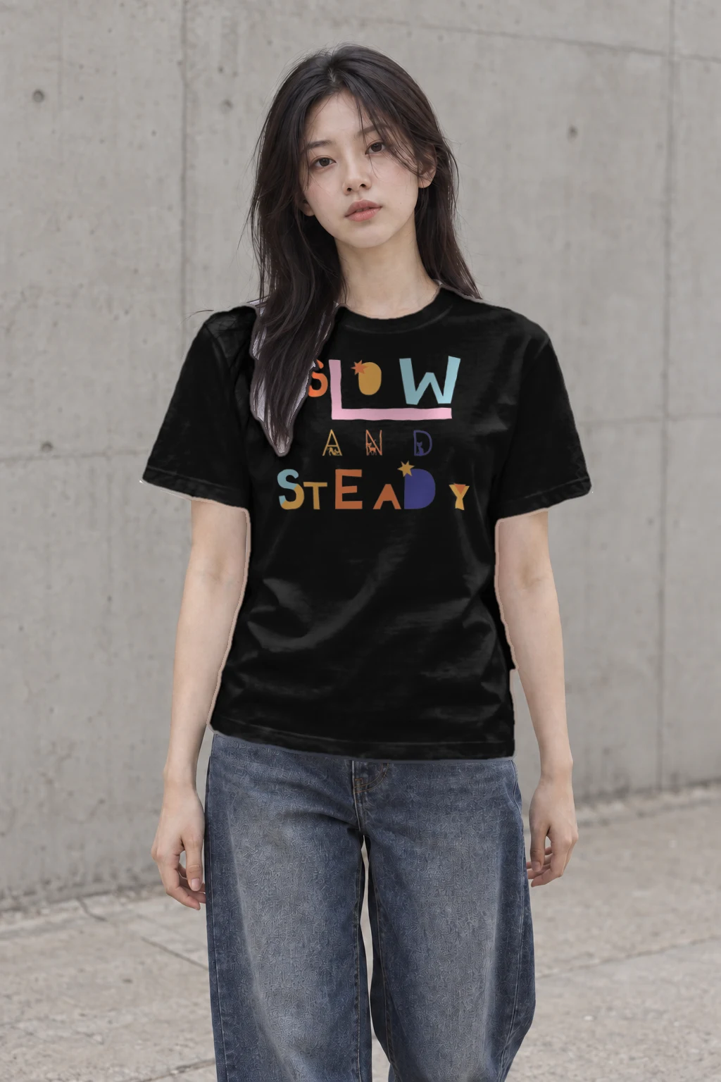 "Slow And Steady" Heavyweight Unisex Crewneck T-shirt | Gildan 5000
