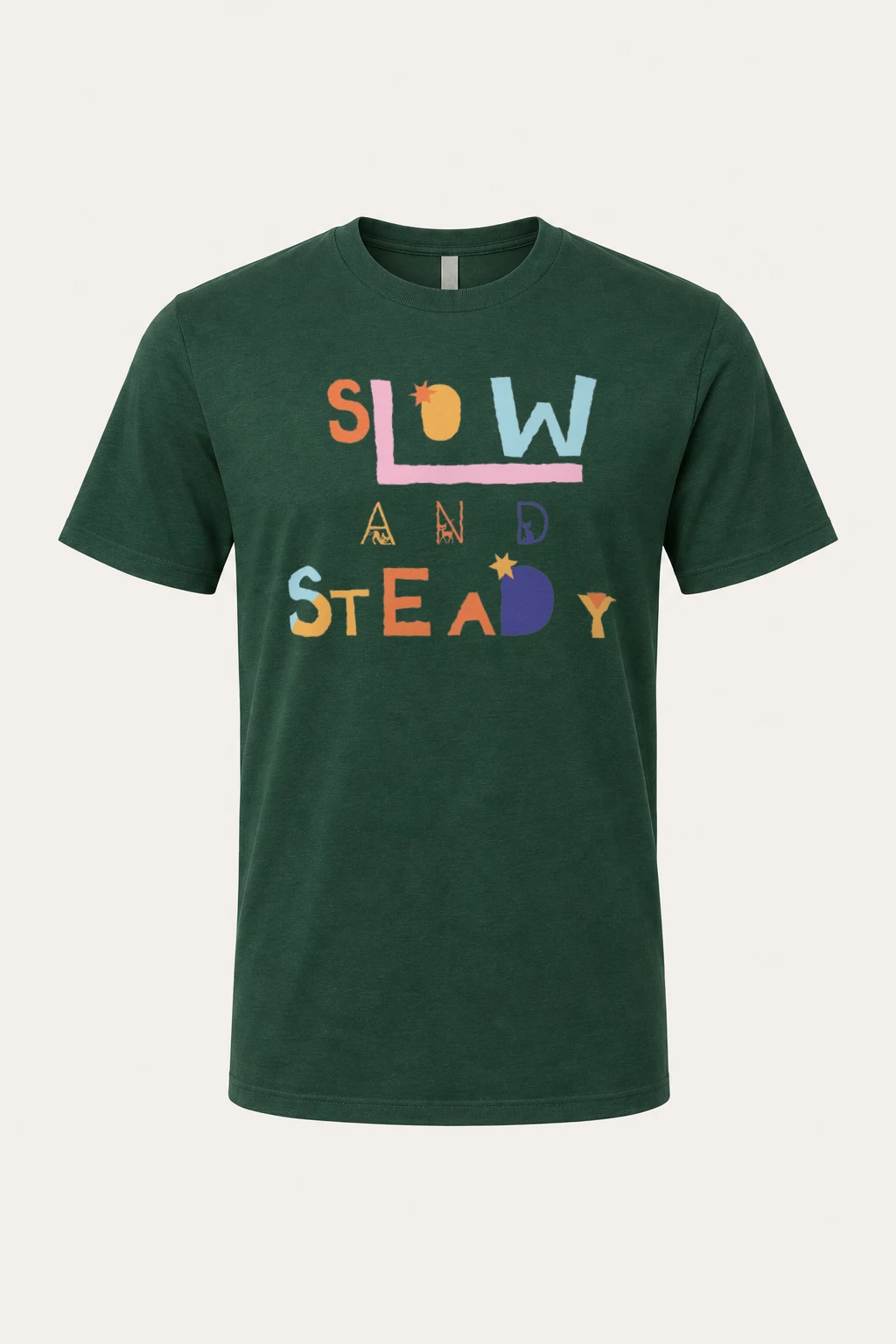 "Slow And Steady" Heavyweight Unisex Crewneck T-shirt | Gildan 5000