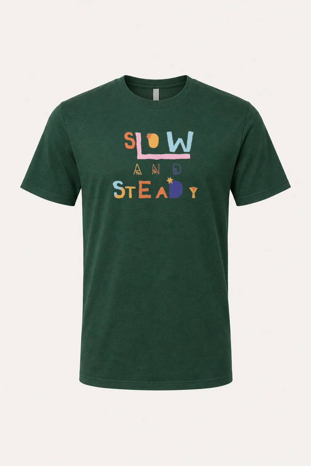 "Slow And Steady" Heavyweight Unisex Crewneck T-shirt | Gildan 5000
