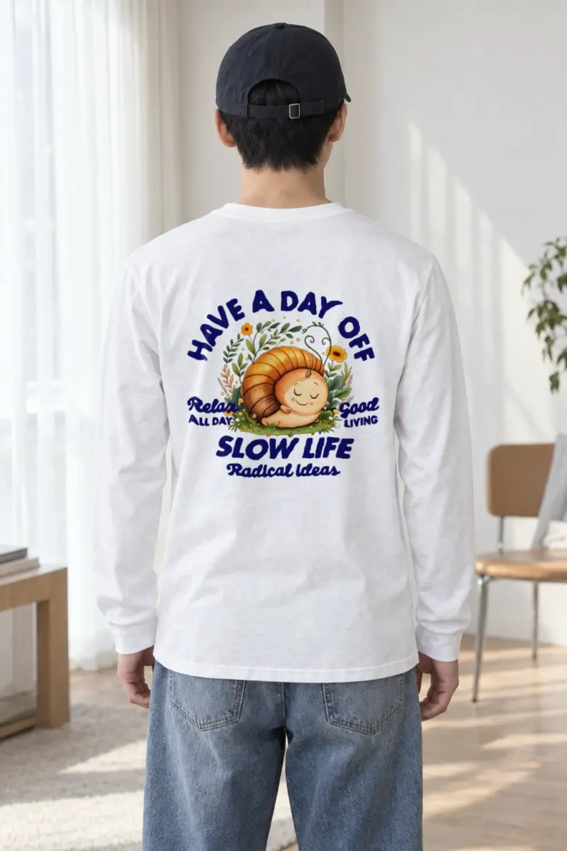 "Slow Life Snail" Unisex Longsleeve T-shirt
