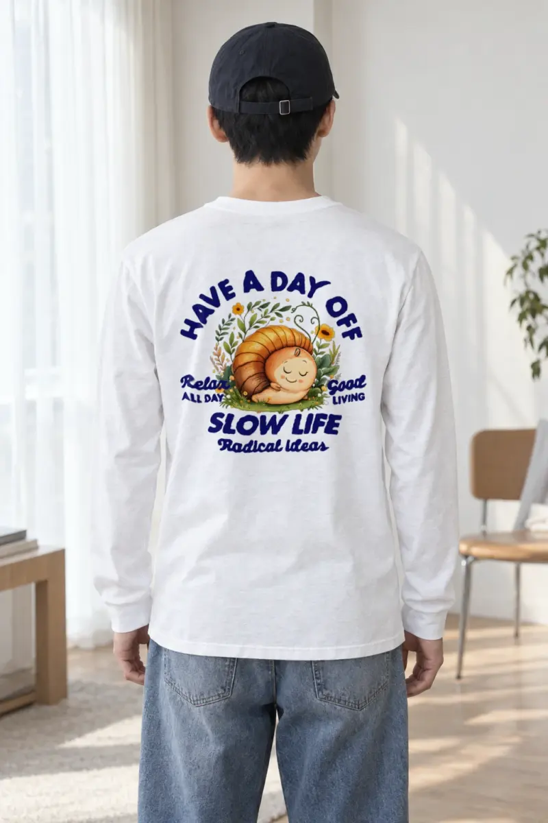 "Slow Life Snail" Unisex Longsleeve T-shirt