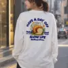 "Slow Life Snail" Unisex Longsleeve T-shirt | Gildan 2400