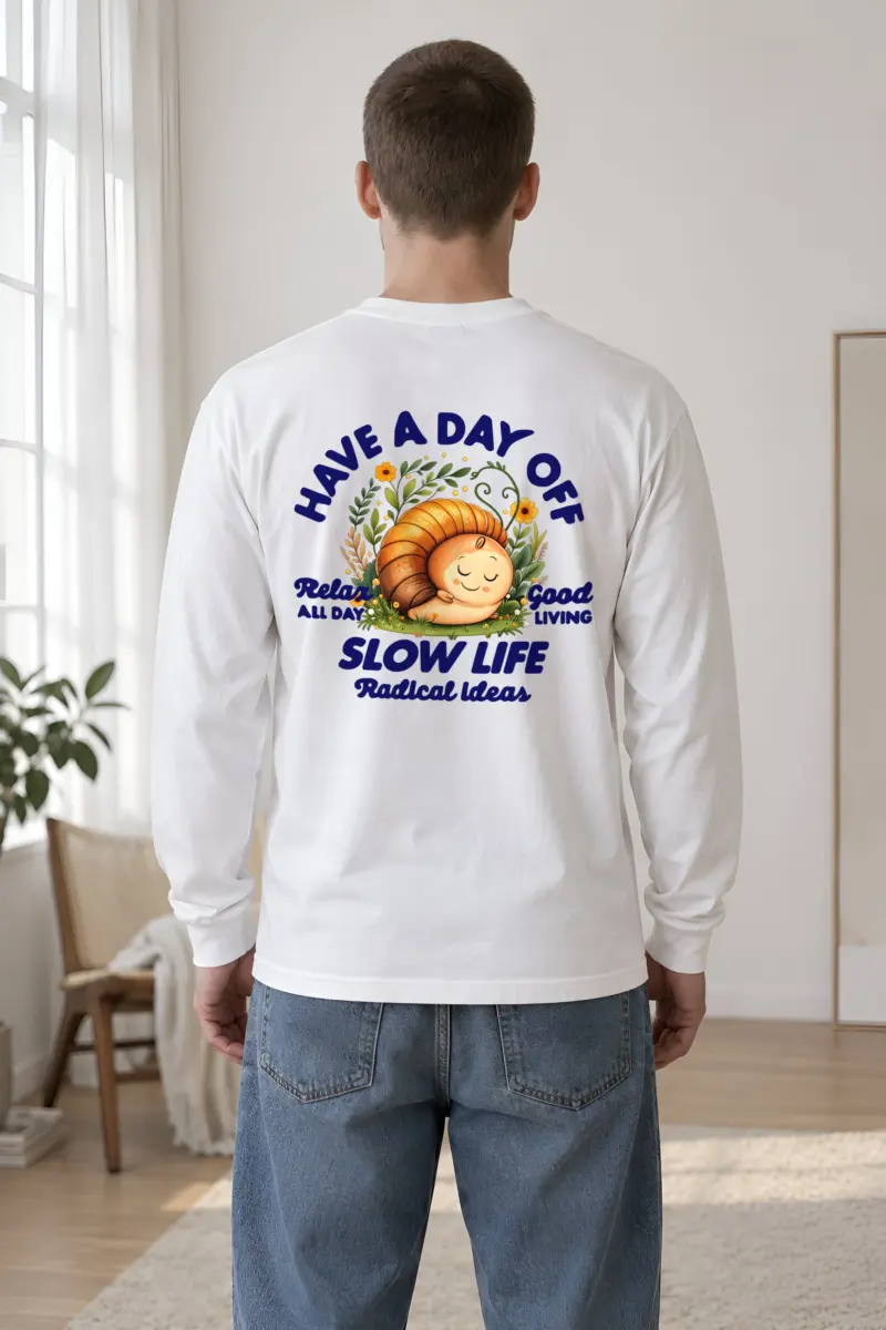 "Slow Life Snail" Unisex Longsleeve T-shirt