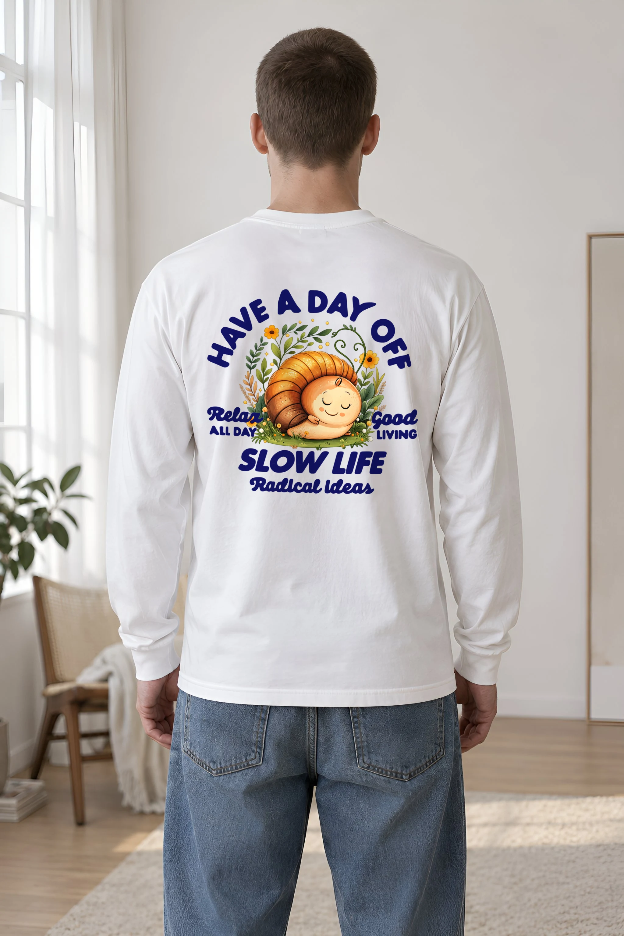 "Slow Life Snail" Unisex Longsleeve T-shirt