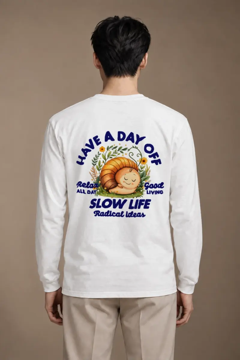 "Slow Life Snail" Unisex Longsleeve T-shirt | Gildan 2400