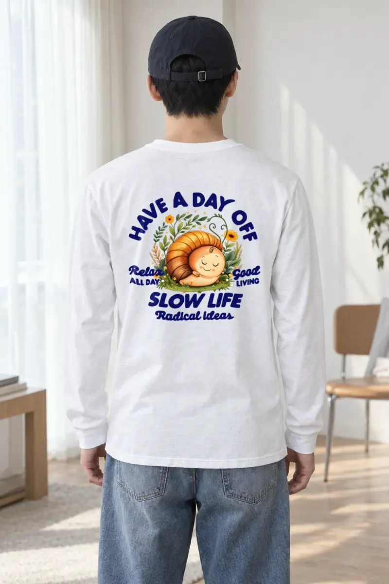 "Slow Life Snail" Unisex Longsleeve T-shirt