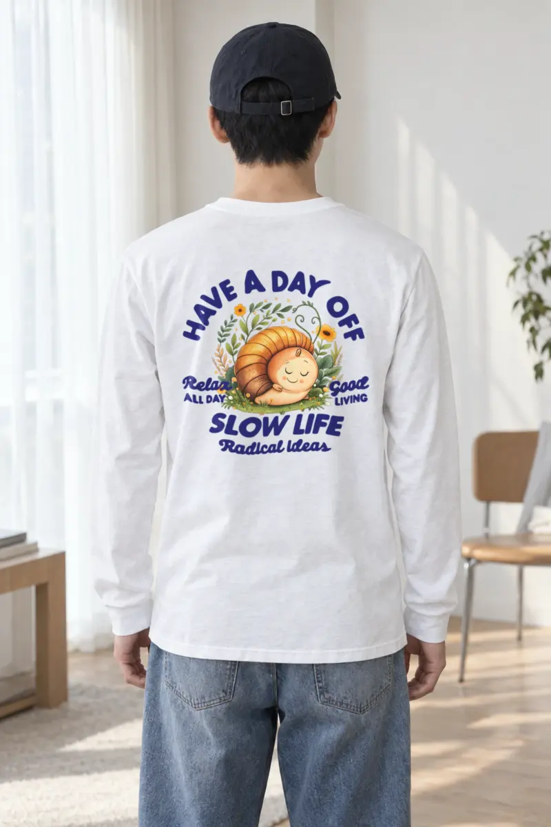 "Slow Life Snail" Unisex Longsleeve T-shirt