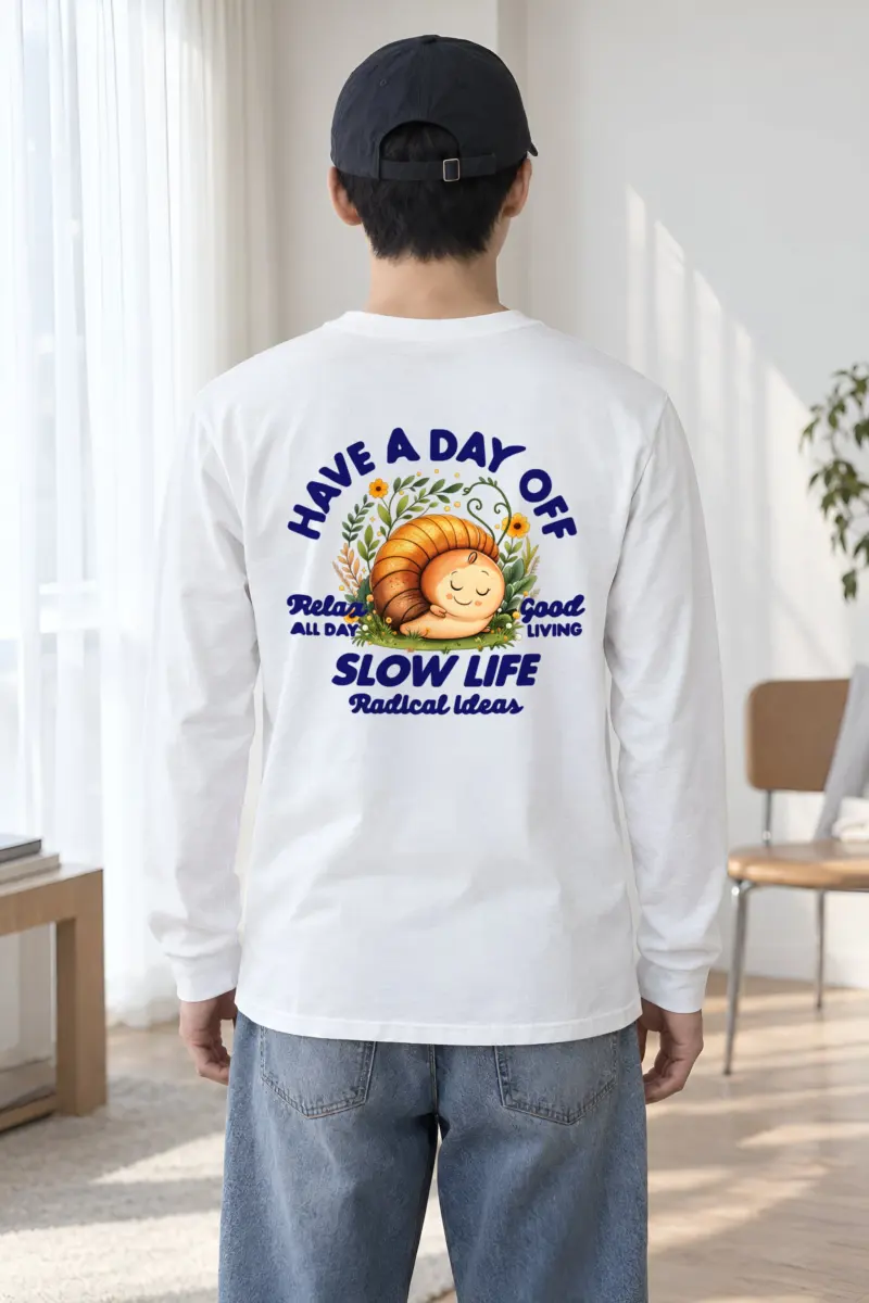 "Slow Life Snail" Unisex Longsleeve T-shirt