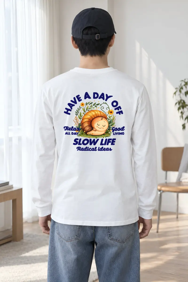 "Slow Life Snail" Unisex Longsleeve T-shirt
