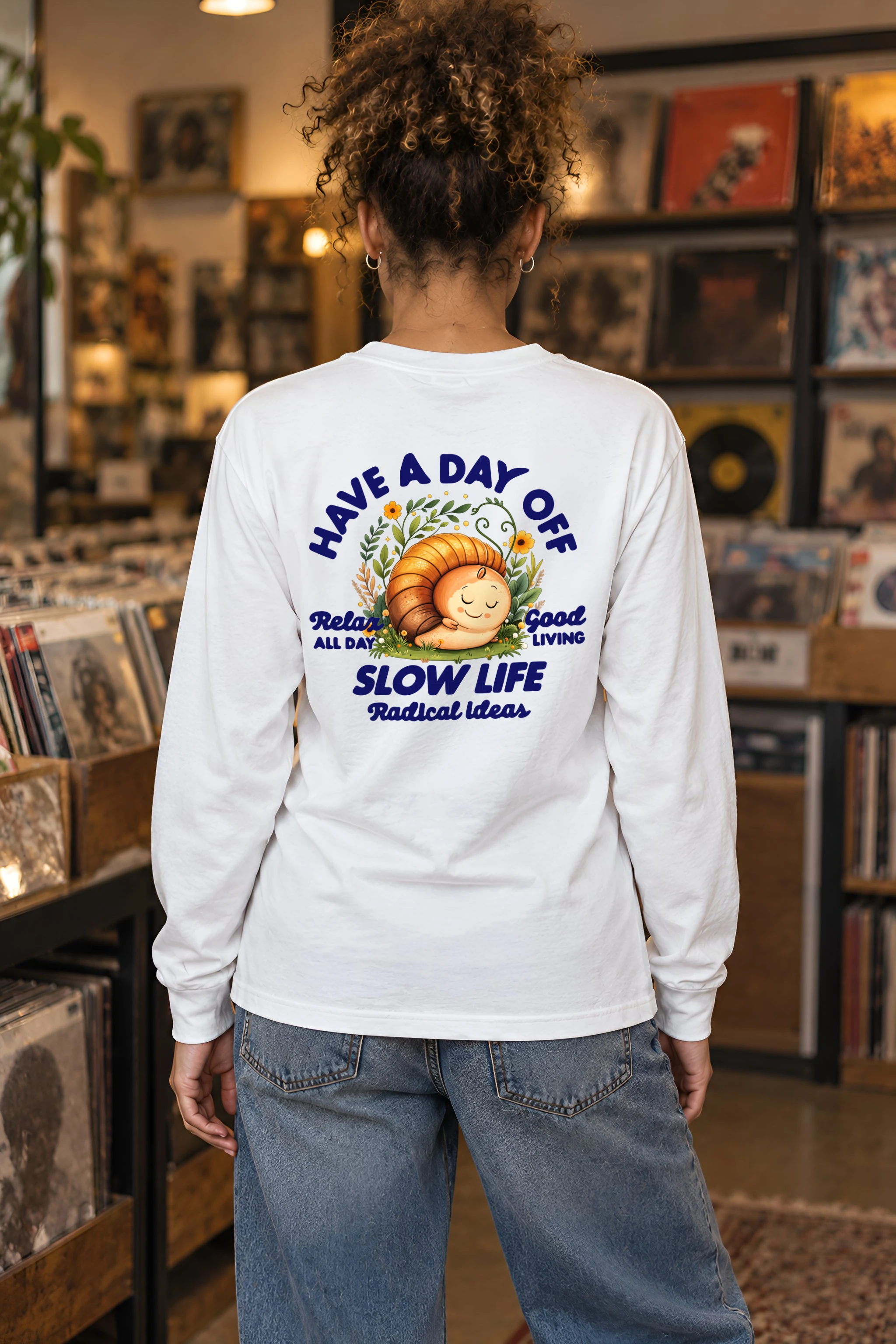 "Slow Life Snail" Unisex Longsleeve T-shirt