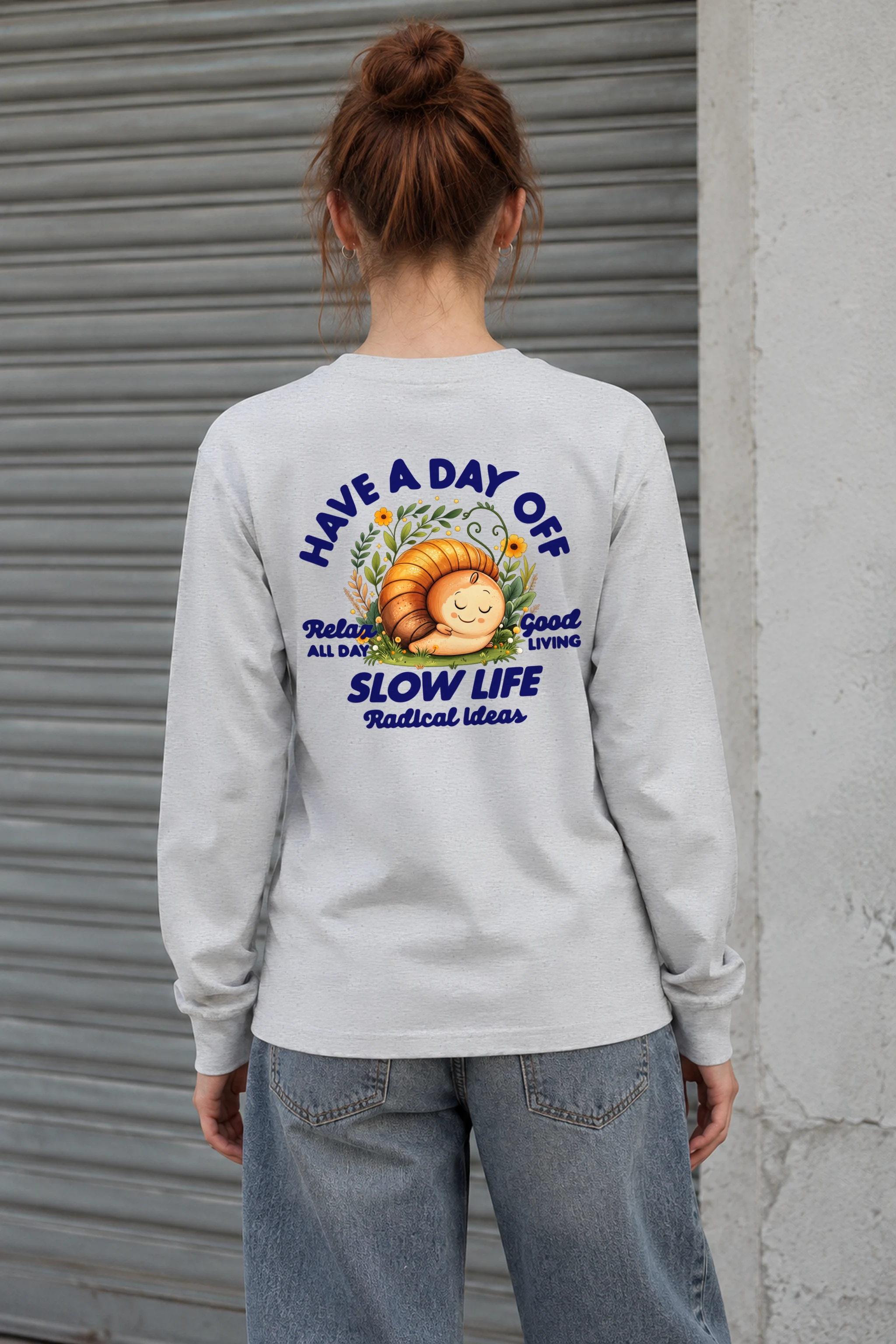"Slow Life Snail" Unisex Longsleeve T-shirt