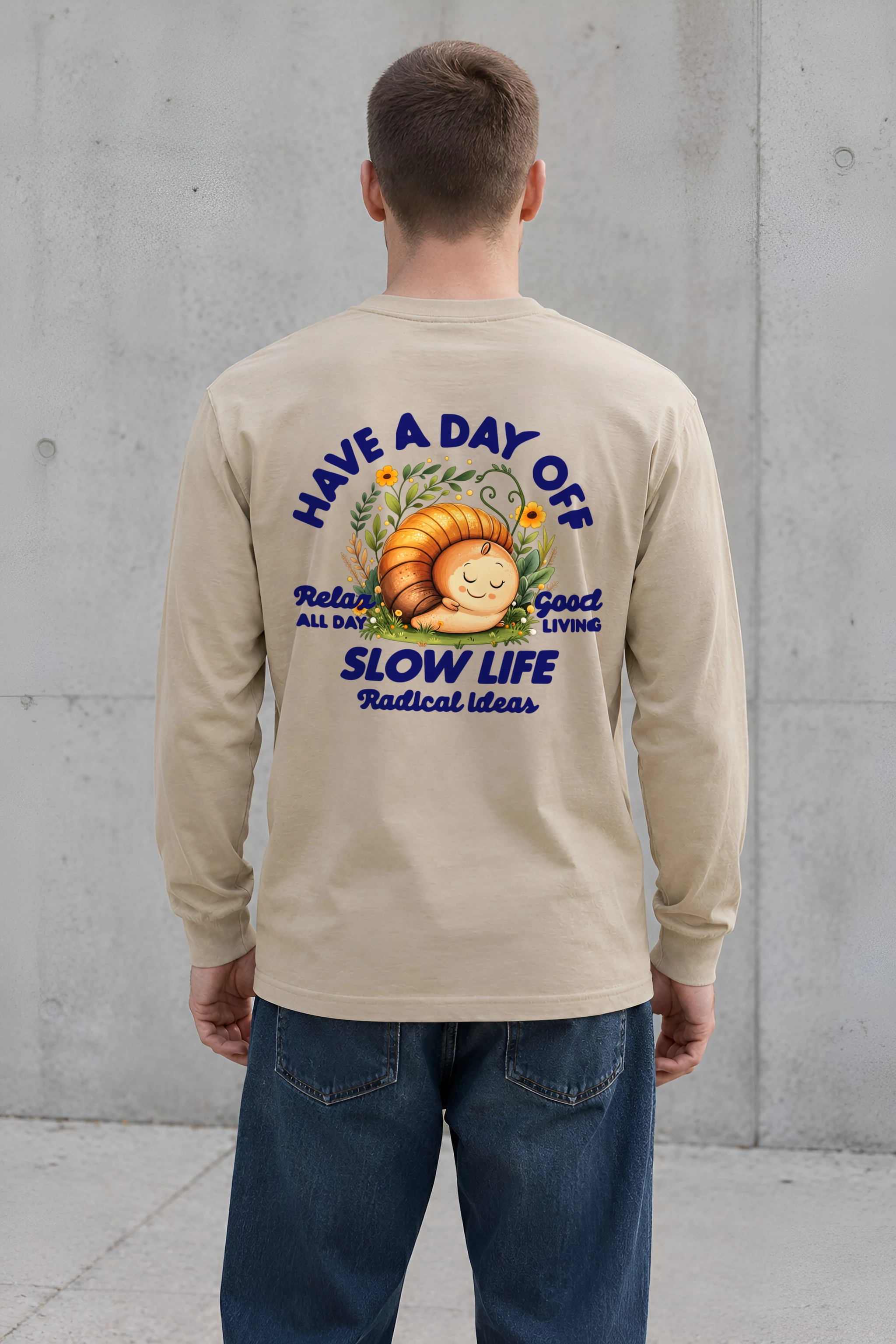 "Slow Life Snail" Unisex Longsleeve T-shirt