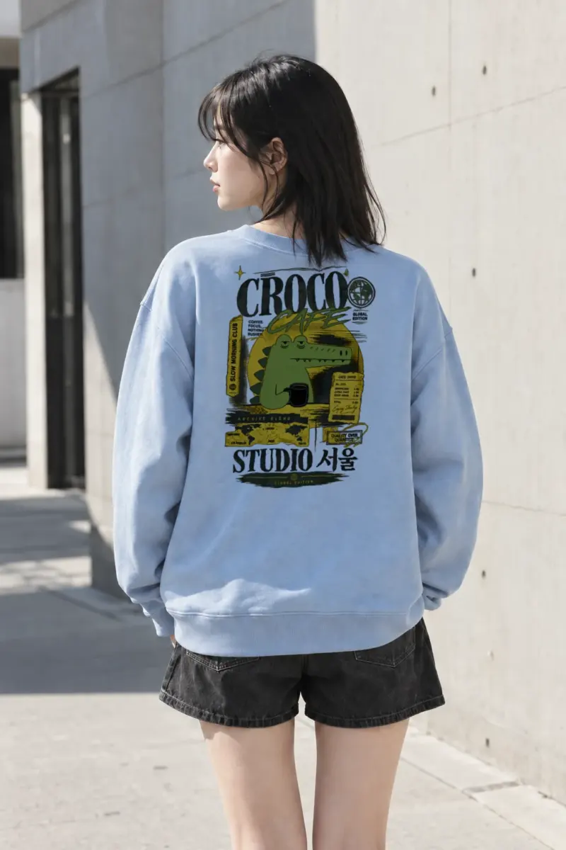 "Slow Morning Club" Heavy Blend Unisex Crewneck Sweatshirt | Gildan 18000