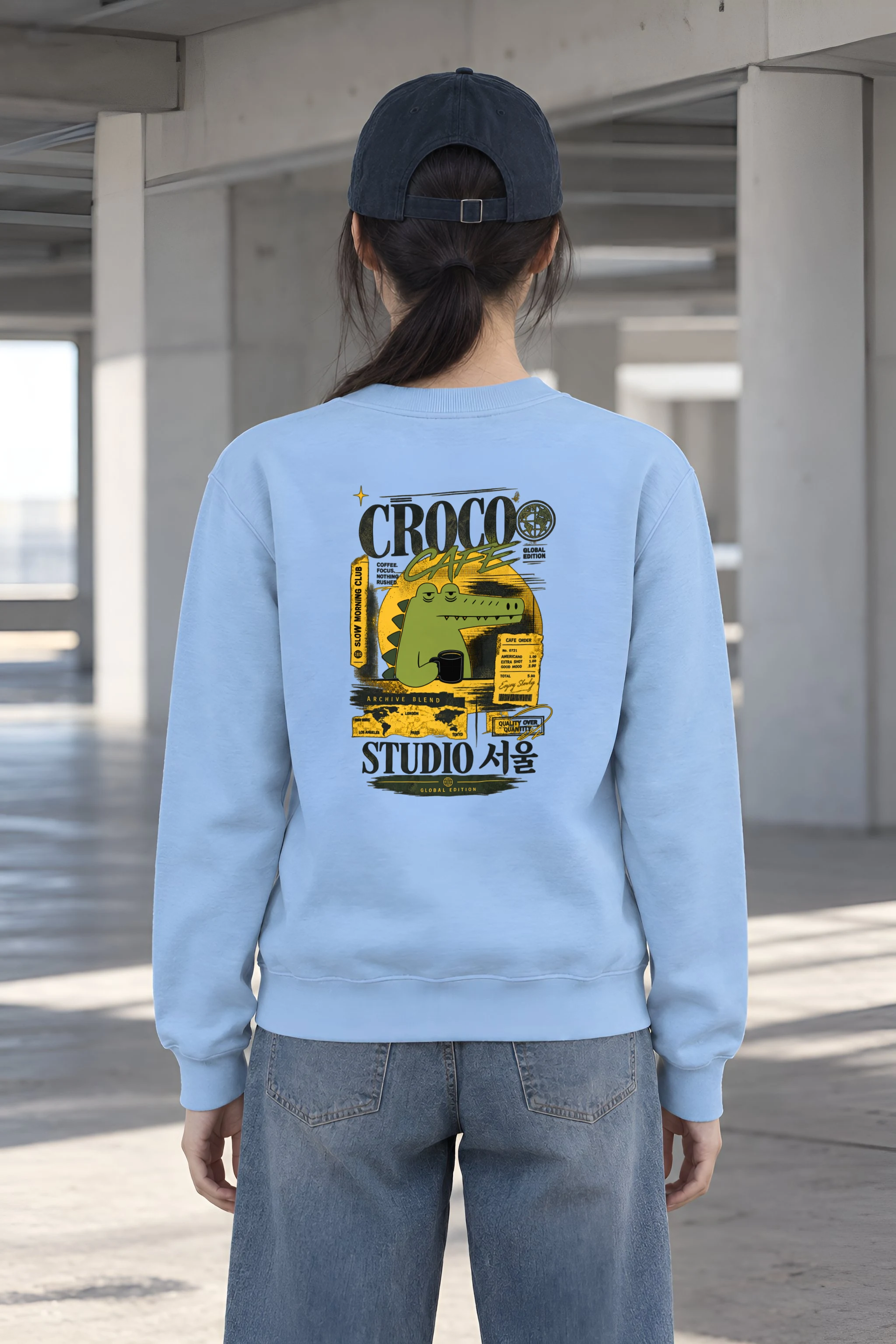 "Slow Morning Club" Heavy Blend Unisex Crewneck Sweatshirt