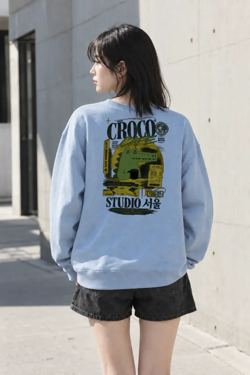 "Slow Morning Club" Heavy Blend Unisex Crewneck Sweatshirt | Gildan 18000